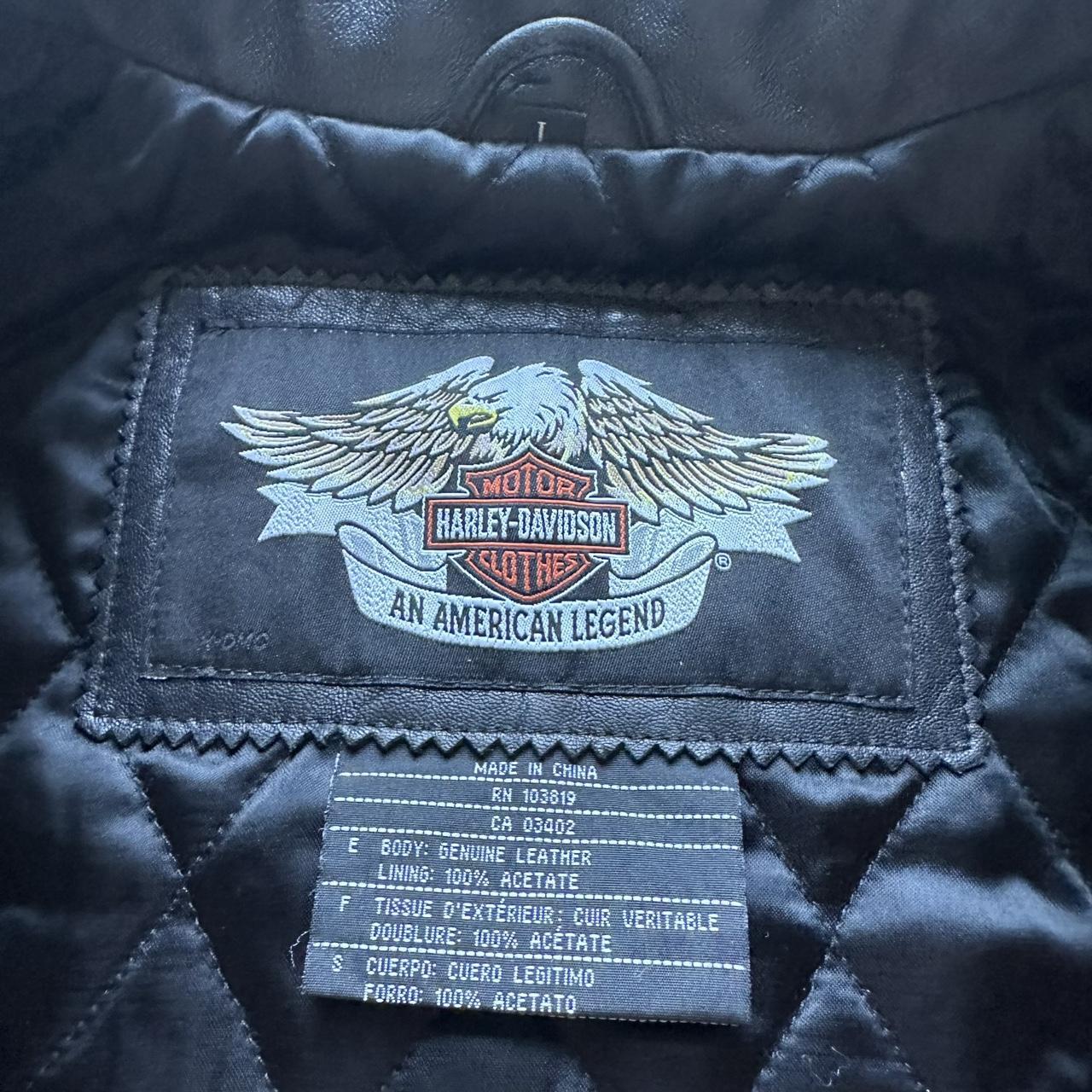Rare Vintage Harley Davidson Leather Motorcycle Jacket - L