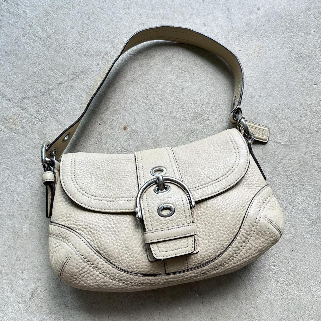 Beige Leather Vintage Coach cheapest Soho Shoulder Bag