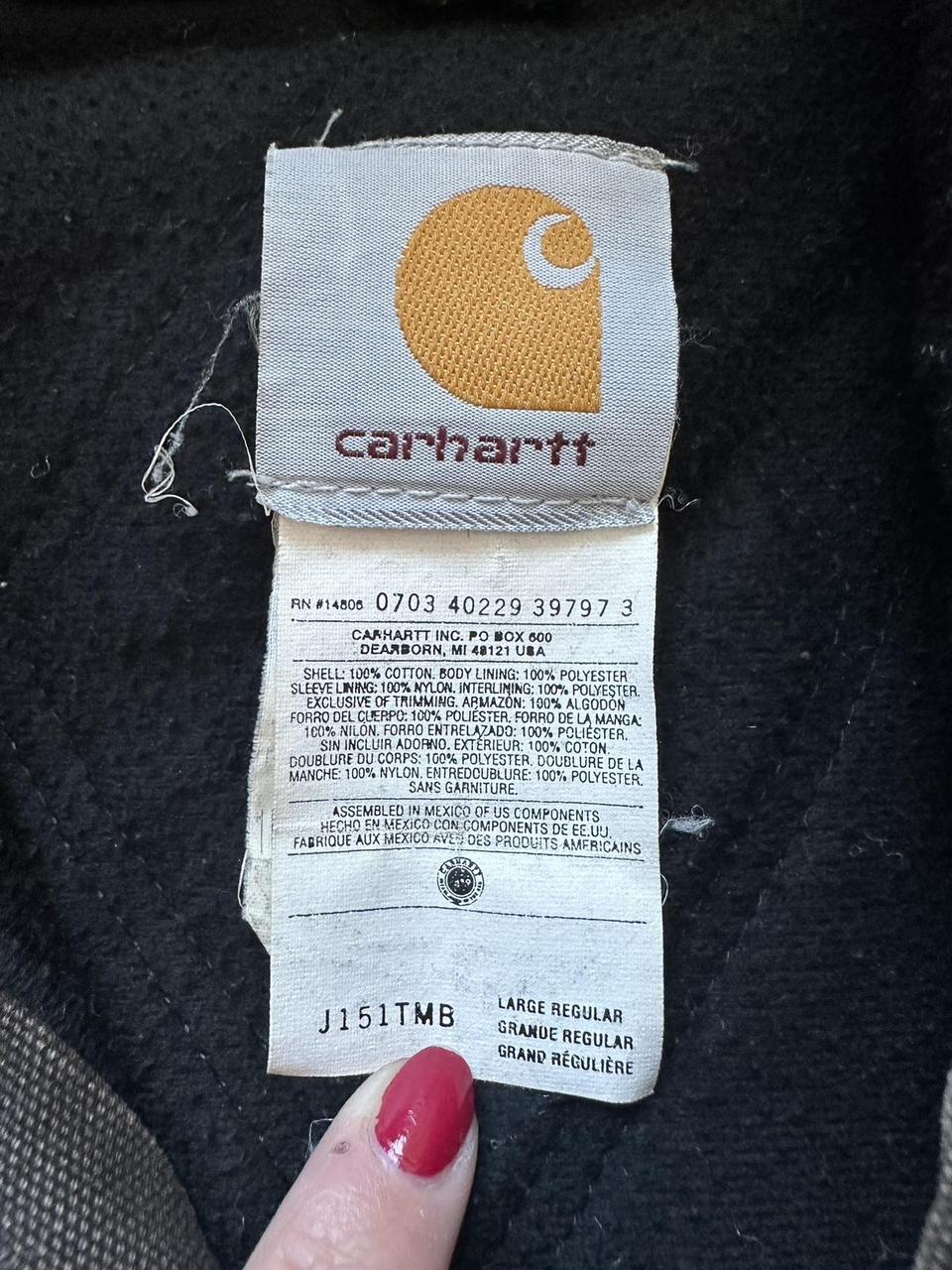 Vintage Carhartt Faded Brown Hooded Jacket - L