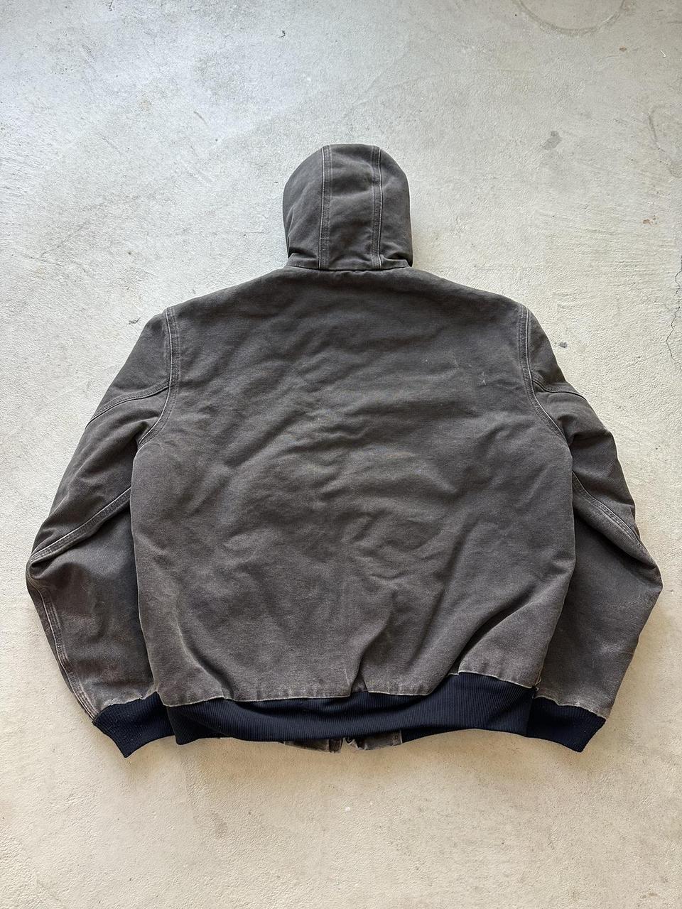 Vintage Carhartt Faded Brown Hooded Jacket - L
