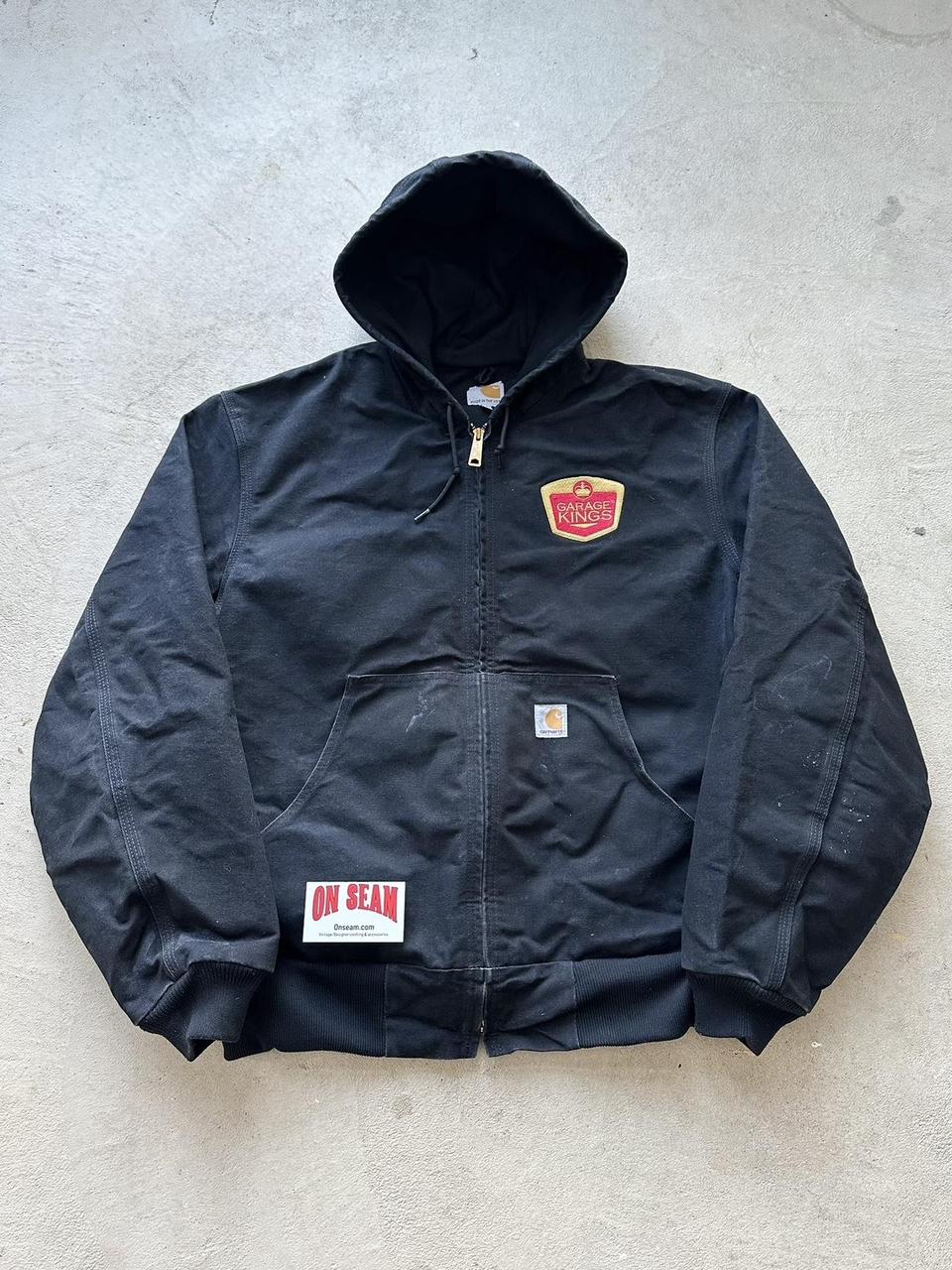 Vintage Carhartt Black Hooded Jacket - L