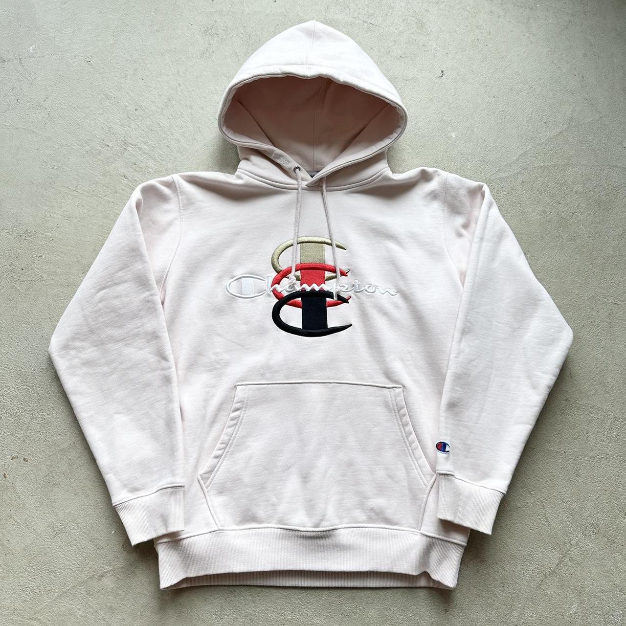 Supreme champion pink good hoodie