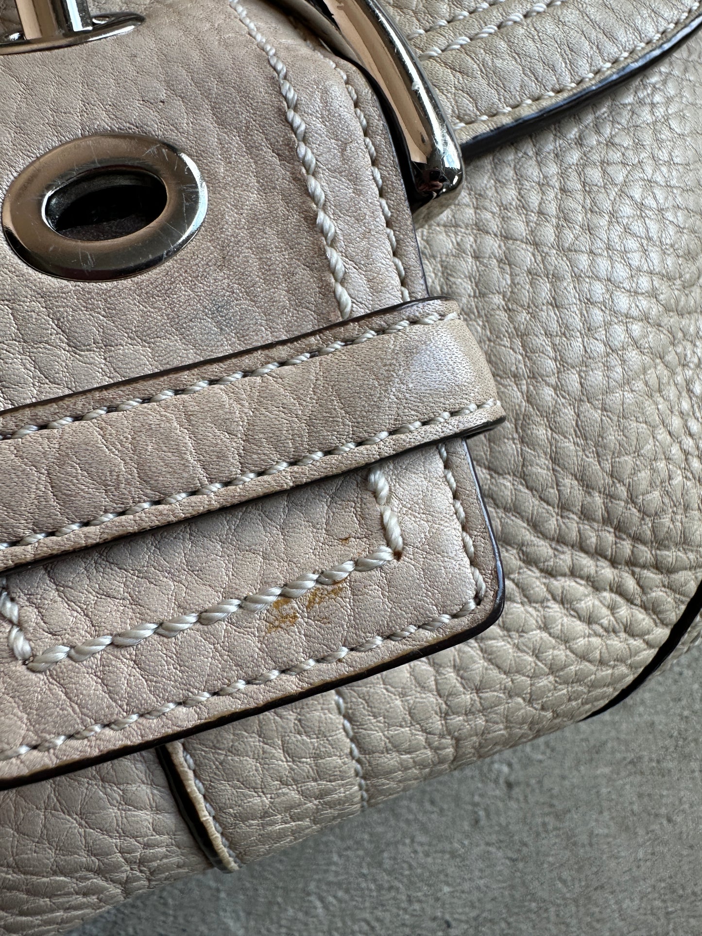 Vintage Coach Beige Mini Soho Shoulder Bag