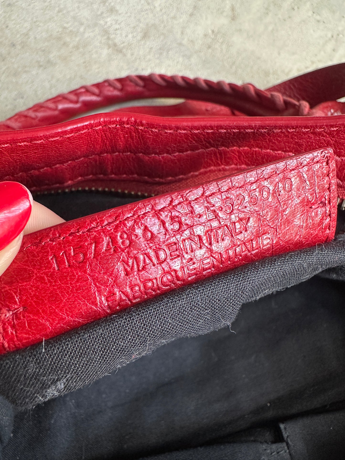 Vintage Red Balenciaga City Bag