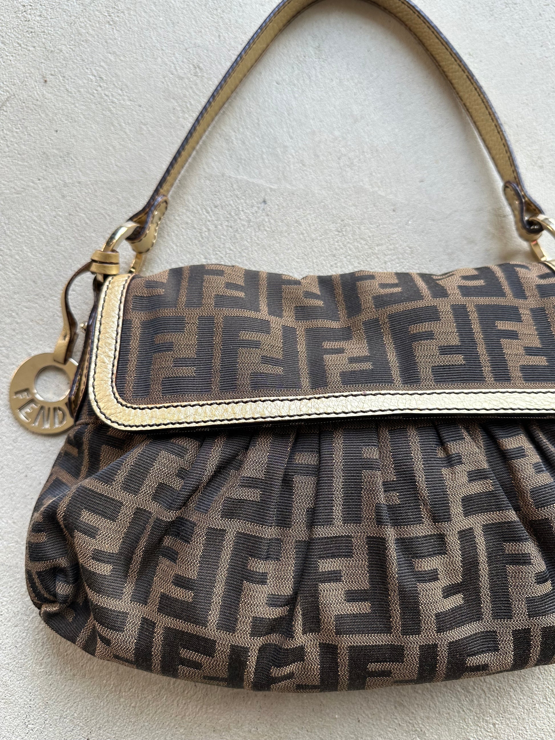 Vintage Fendi Zucca Chef Shoulder Bag
