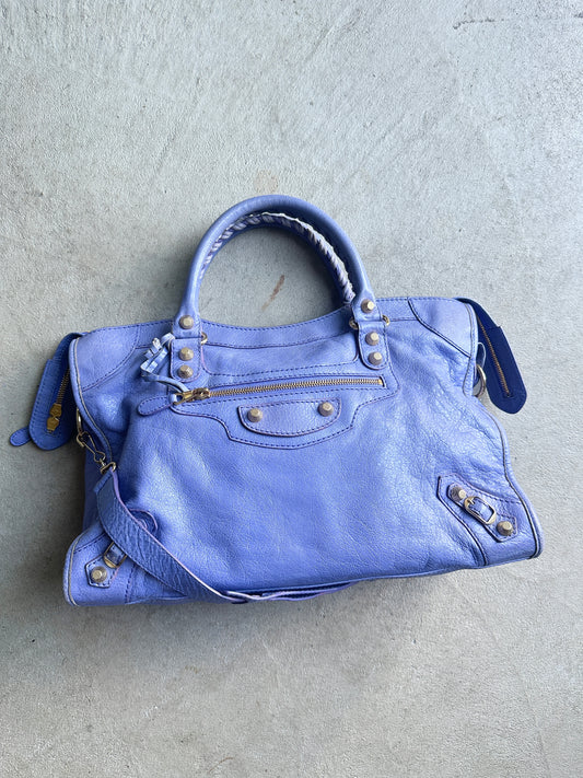 Vintage Light Purple Balenciaga City Bag