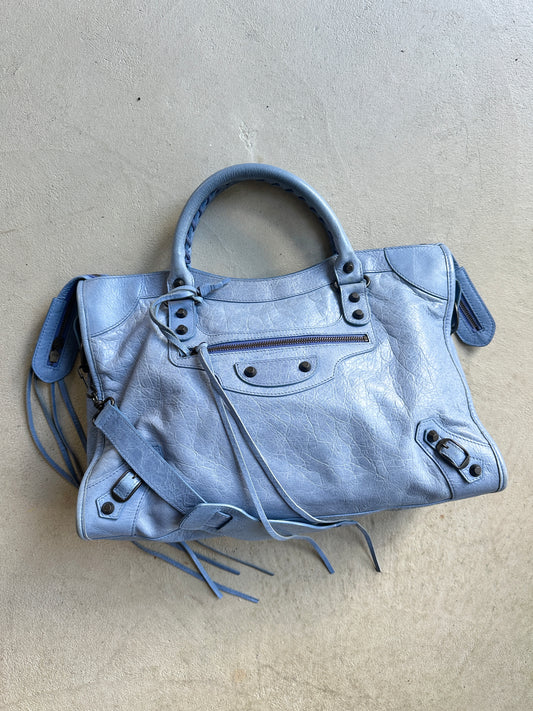 Vintage Blue Balenciaga City Bag