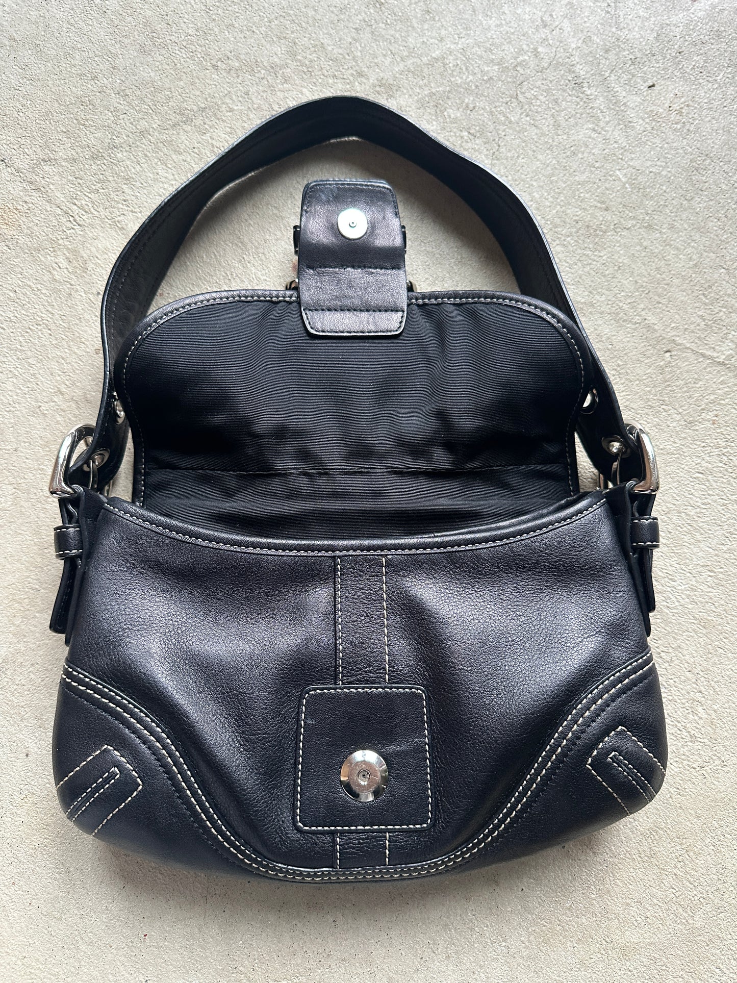 Vintage Coach Black Mini Soho Shoulder Bag