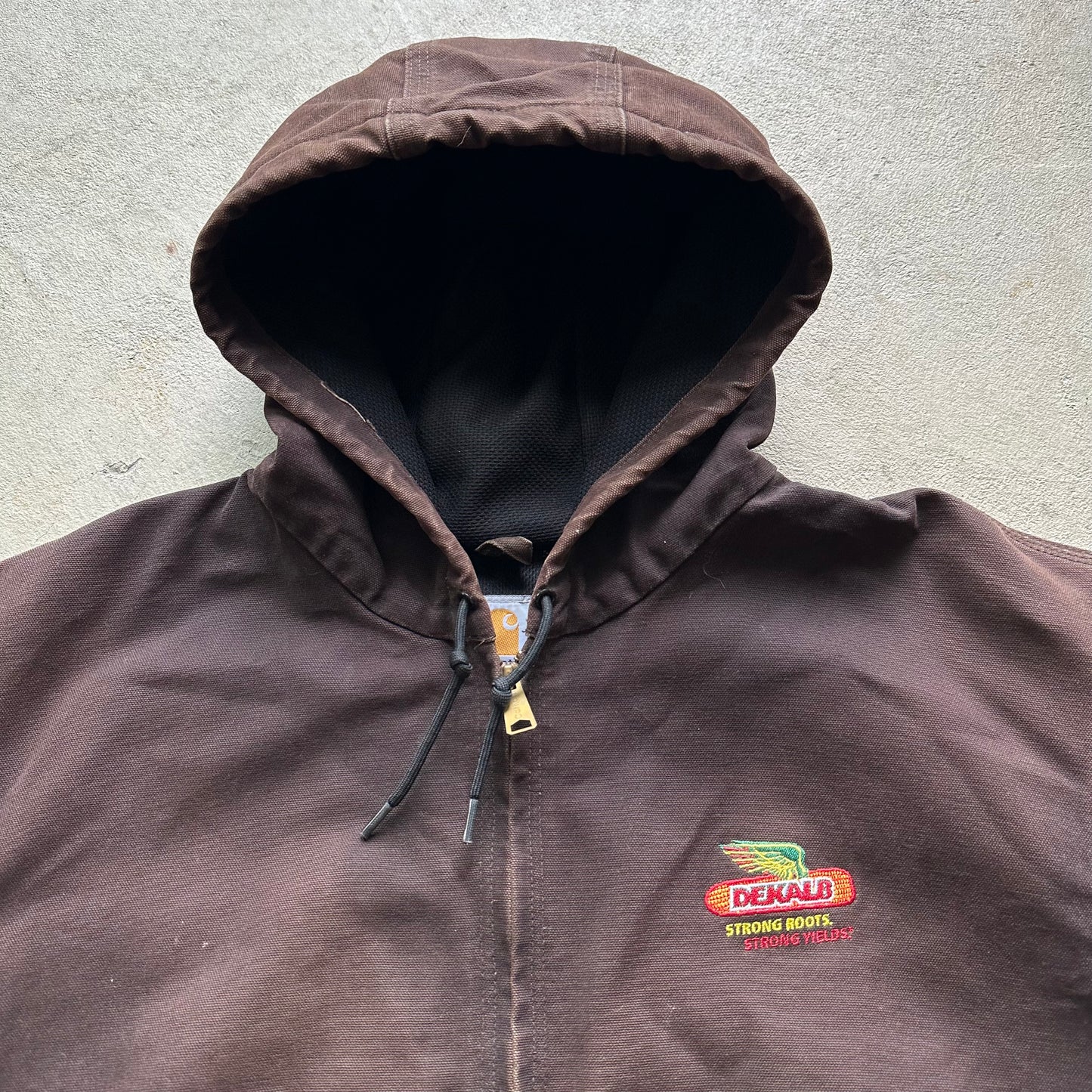 Vintage Carhartt Brown Hooded Jacket - XL