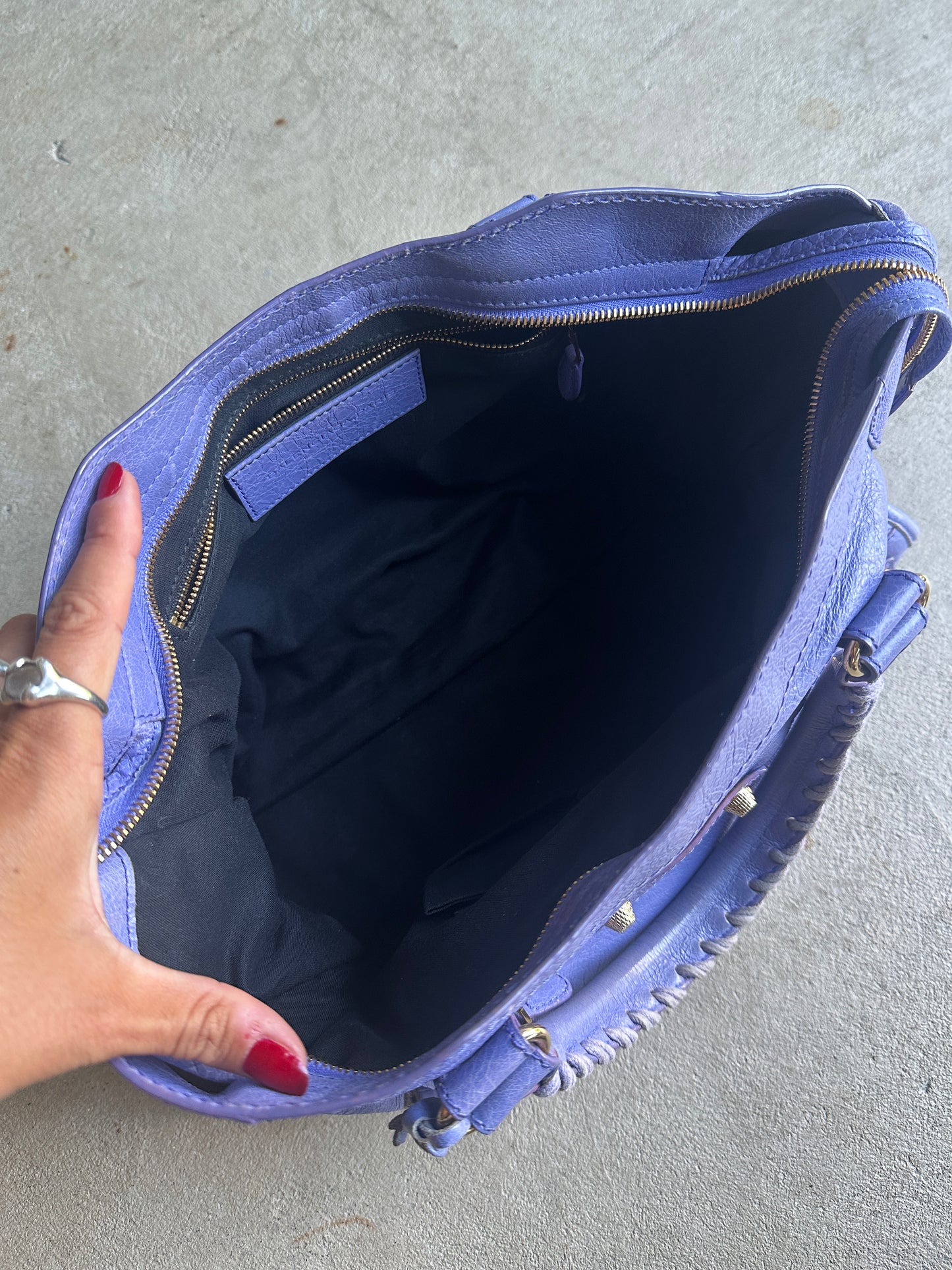 Vintage Light Purple Balenciaga City Bag
