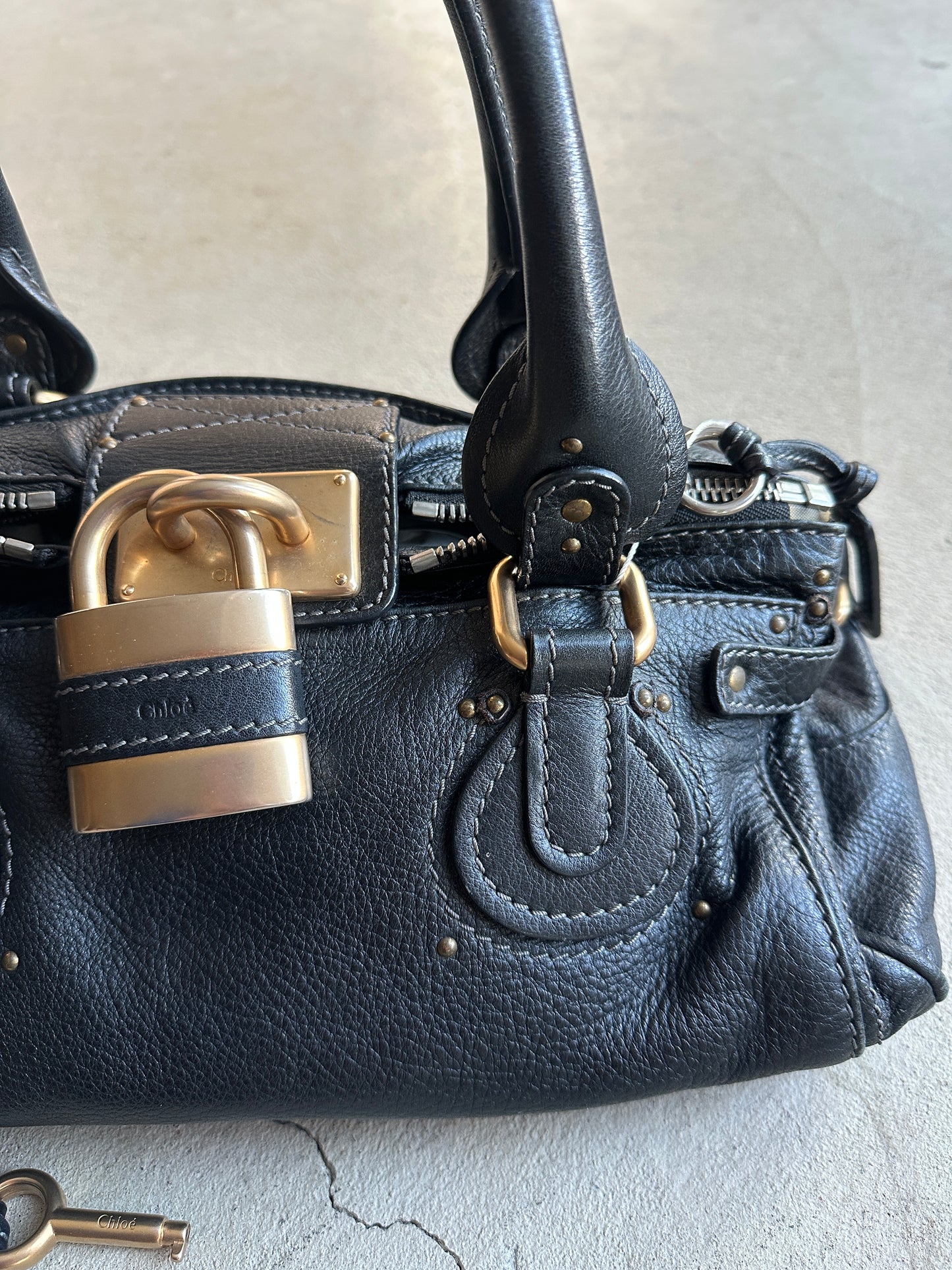 Vintage Black Chloé Paddington Shoulder Bag