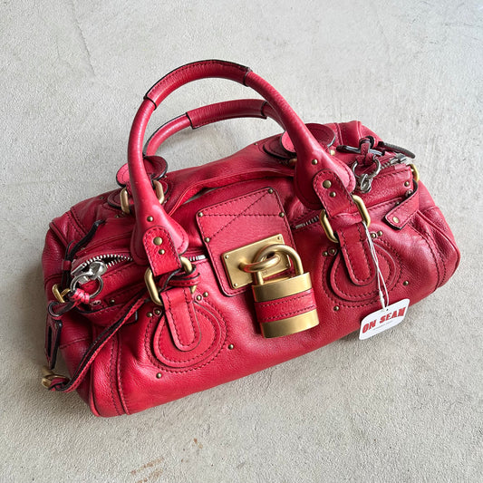 Red Chloe Paddington Shoulder Bag