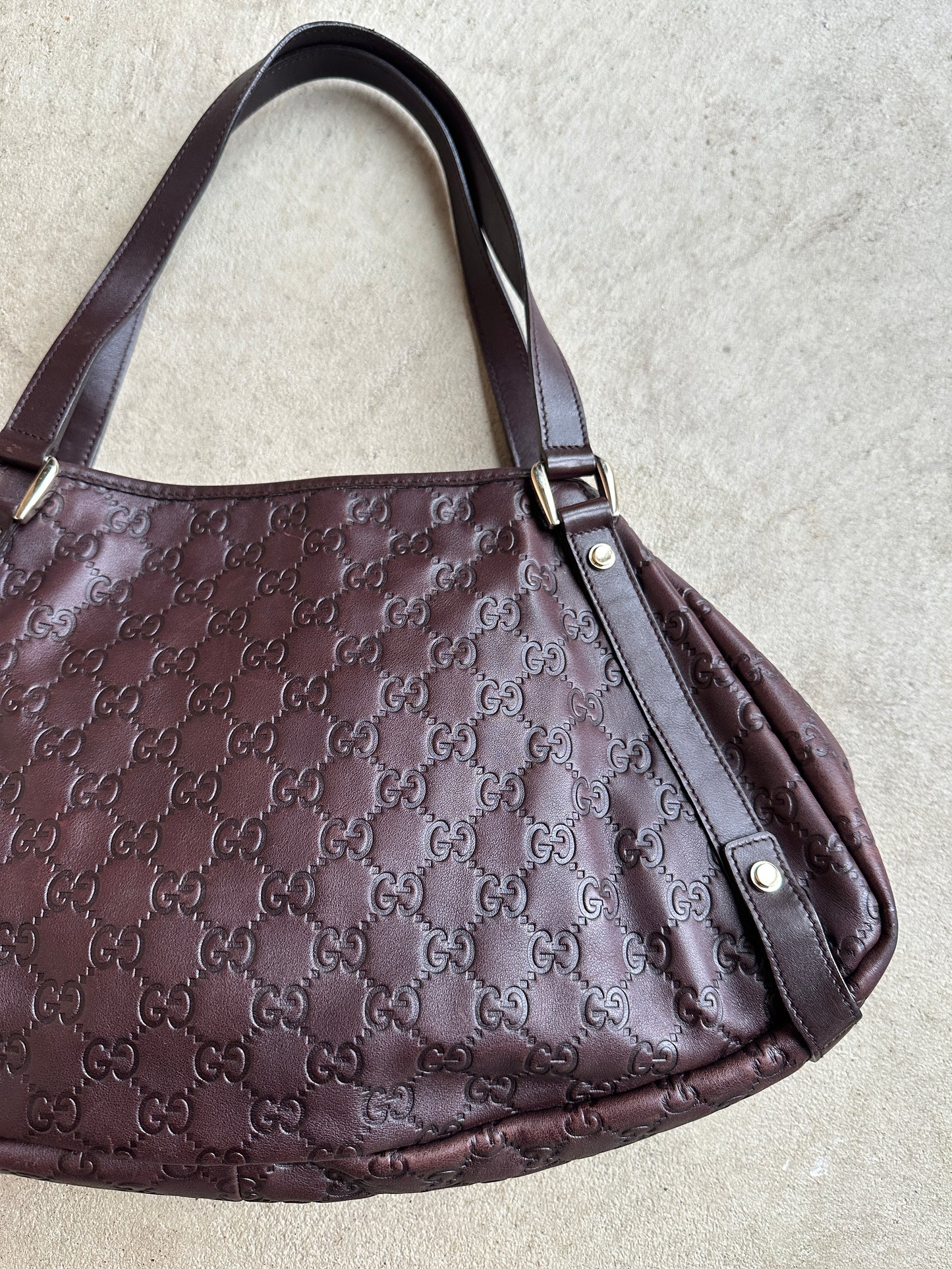 Gucci Brown Leather Abbey Shoulder Bag