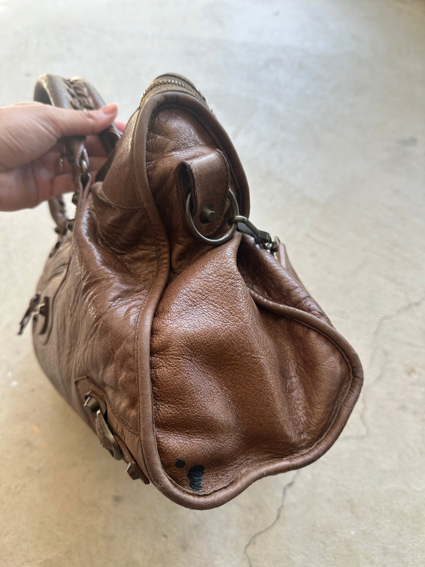 Vintage Brown/Tan Balenciaga City Bag