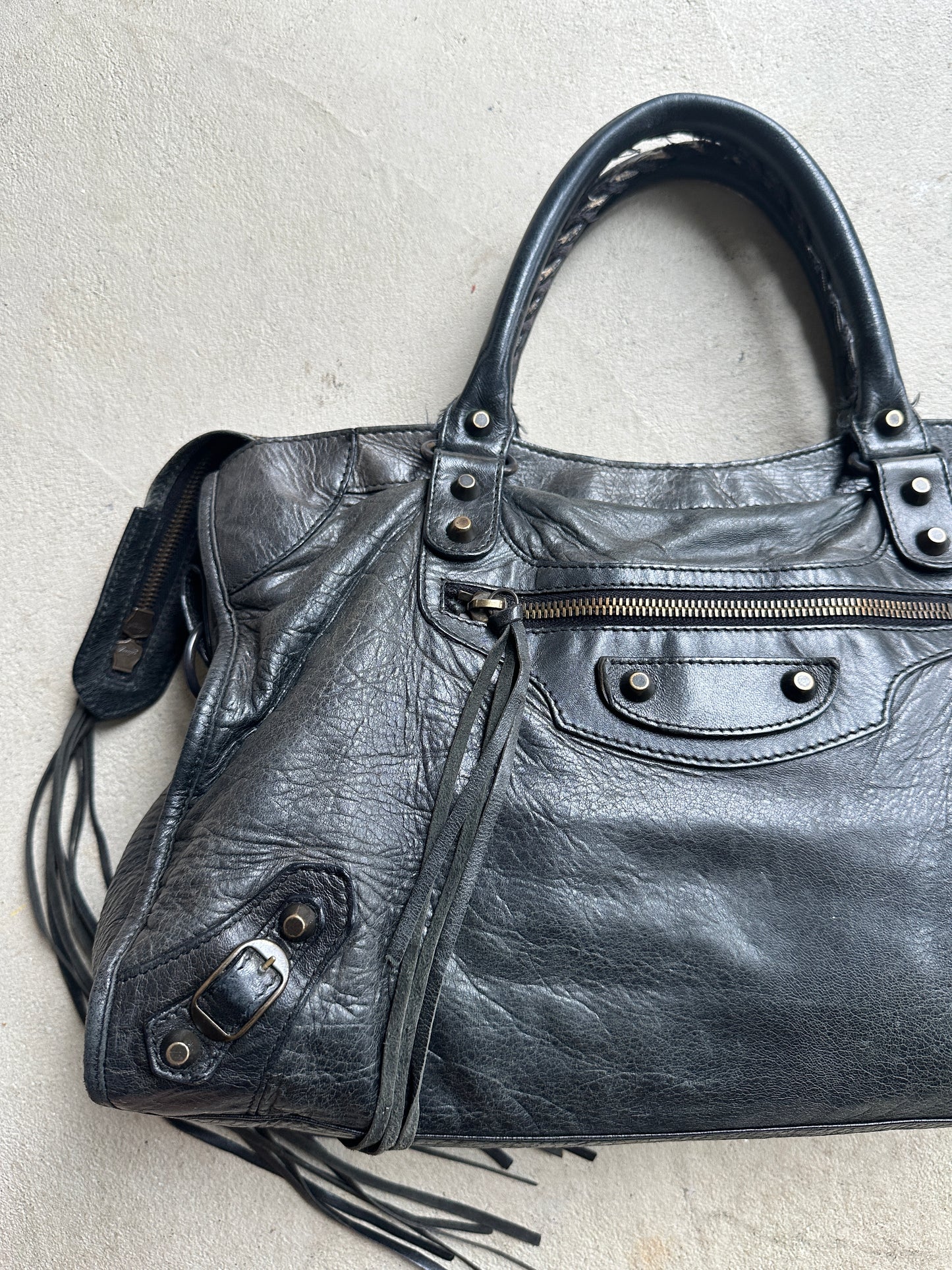 Vintage Black Balenciaga City Bag