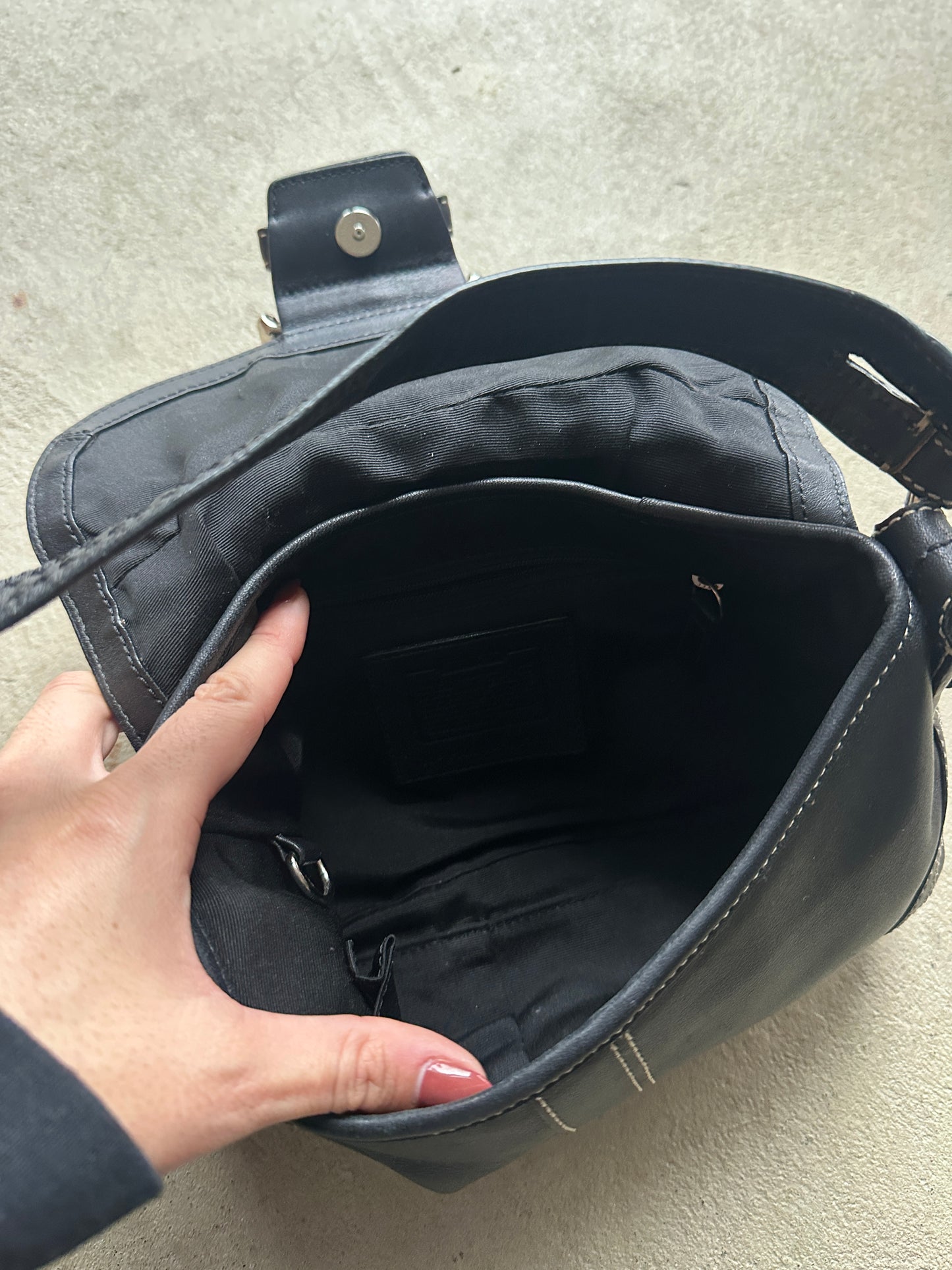 Vintage Coach Black Mini Soho Shoulder Bag