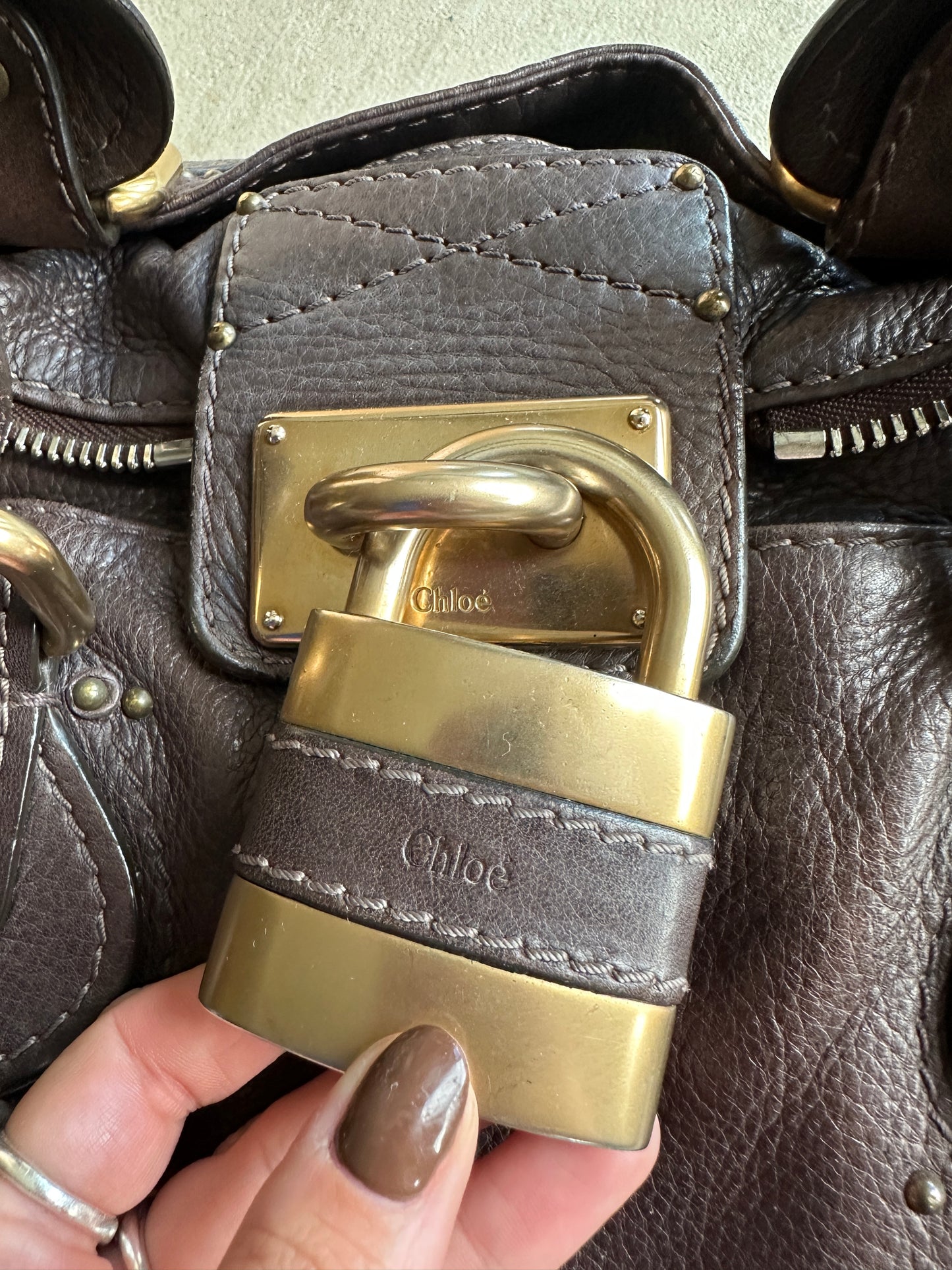 Vintage Dark Brown Chloé Paddington Shoulder Bag