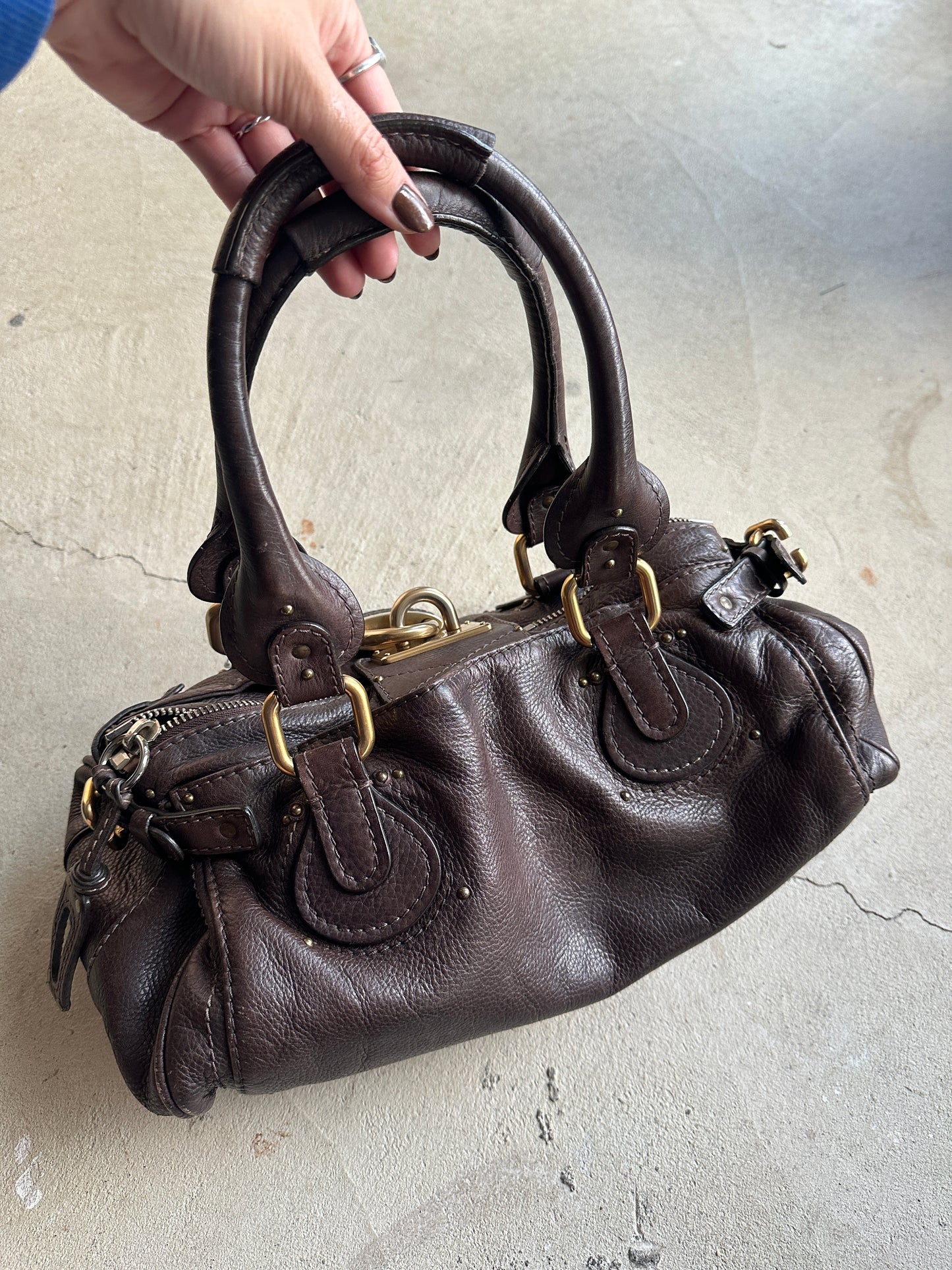 Vintage Dark Brown Chloé Paddington Shoulder Bag