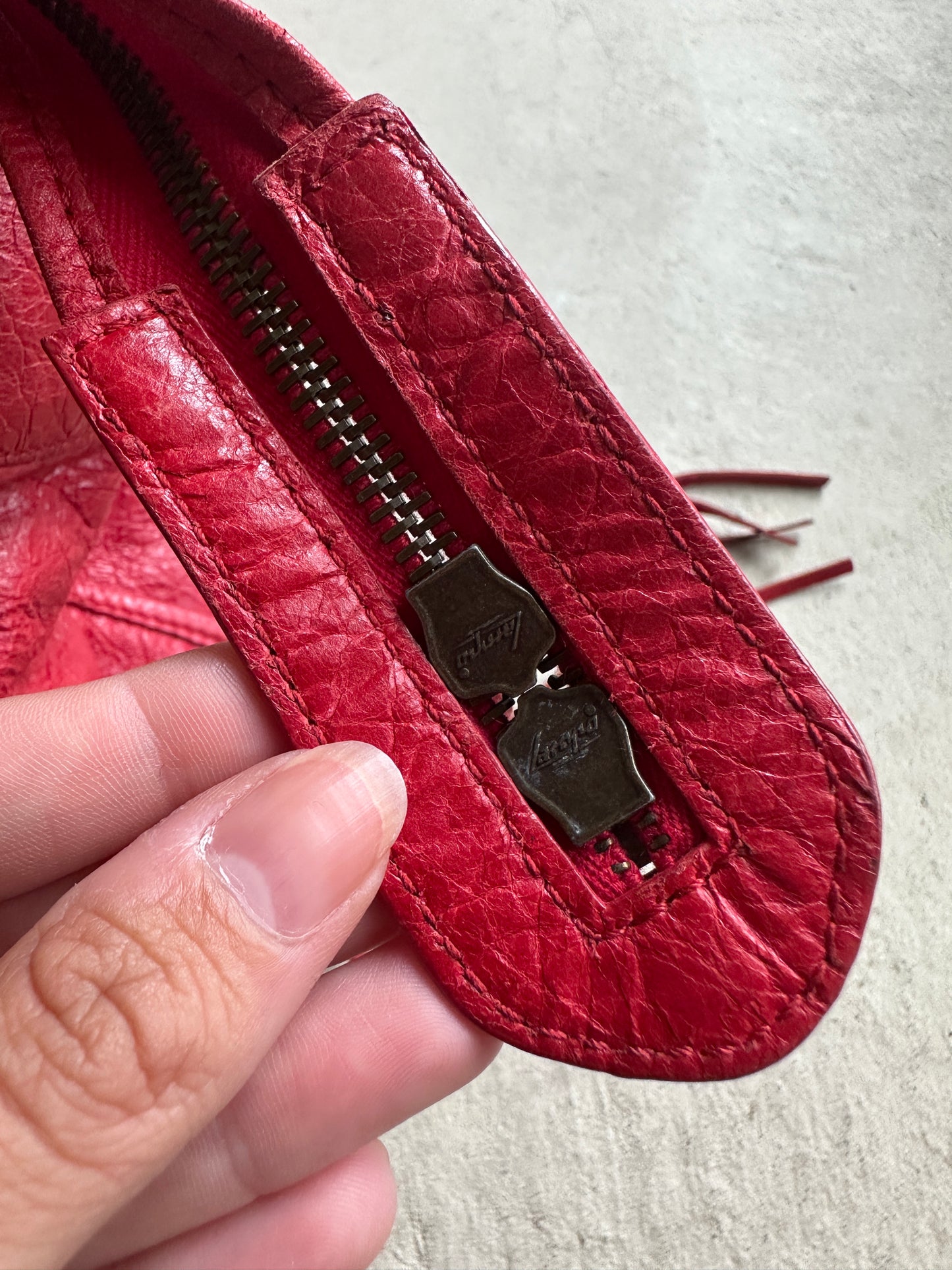 Vintage Red Balenciaga City Bag