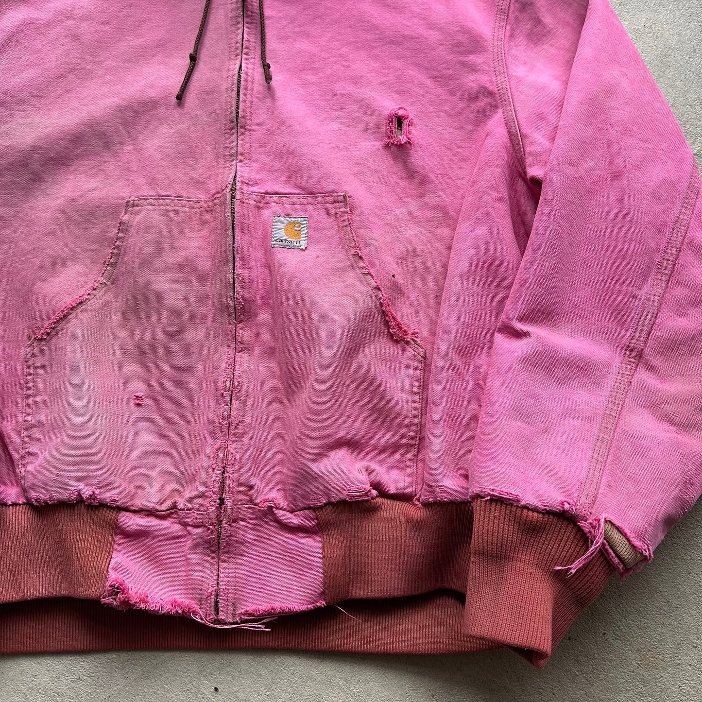 Vintage Carhartt Pink Hooded Jacket - L