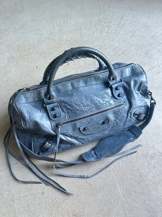 Vintage Balenciaga Blue Slate Twiggy Bag