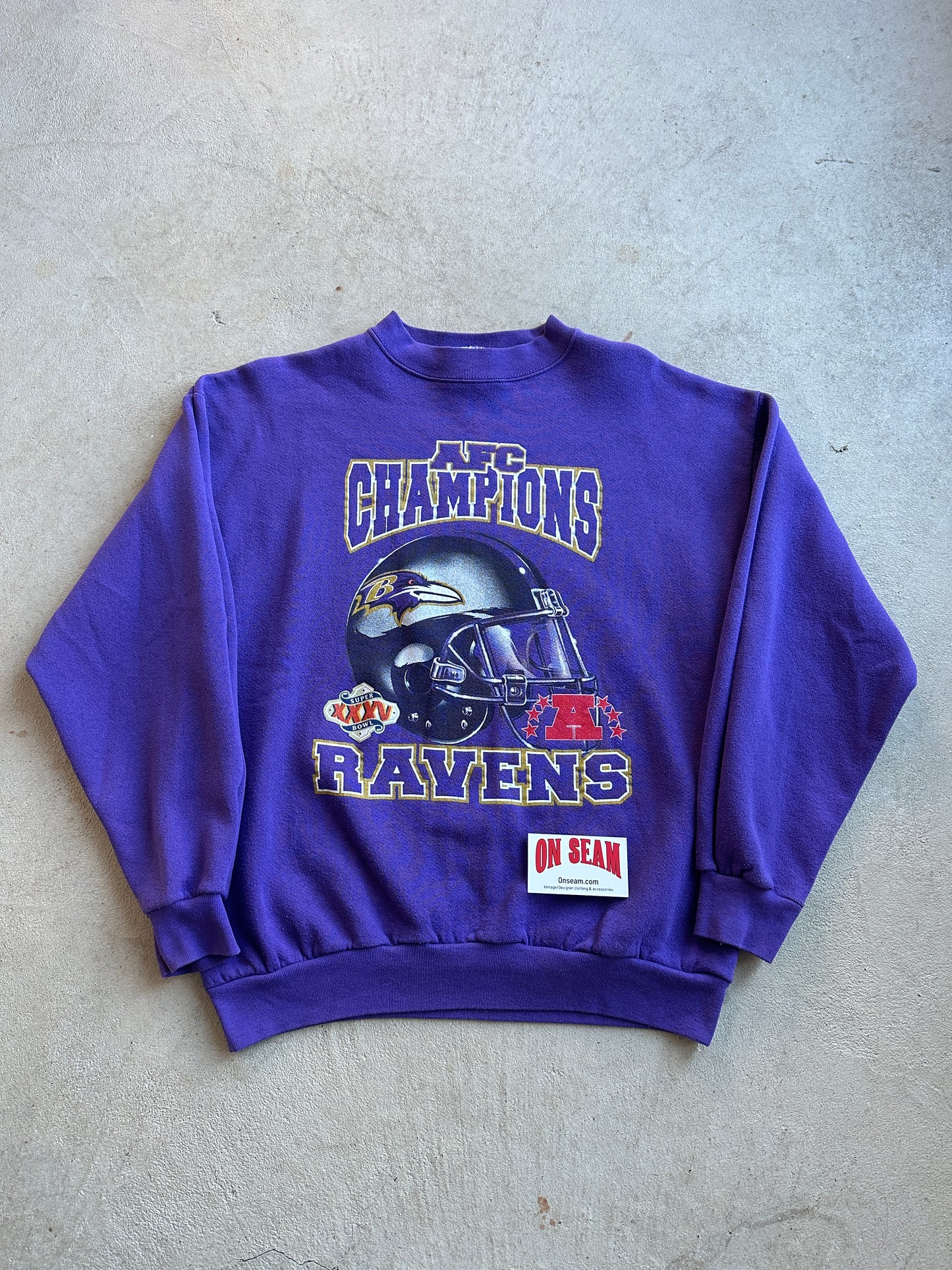 Vintage Baltimore Ravens Superbowl Sweatshirt - L