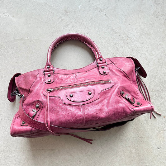 Vintage Wine Red Balenciaga City Bag