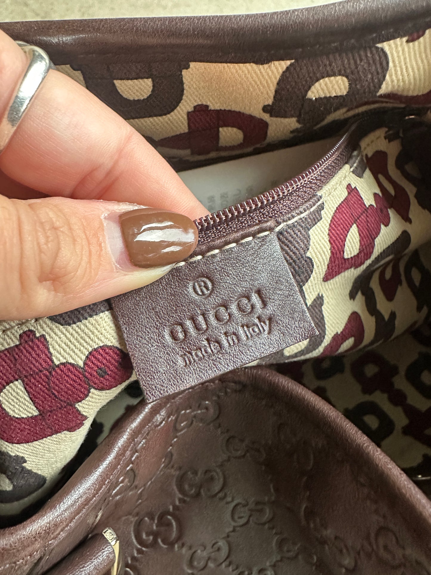 Gucci Brown Leather Abbey Shoulder Bag