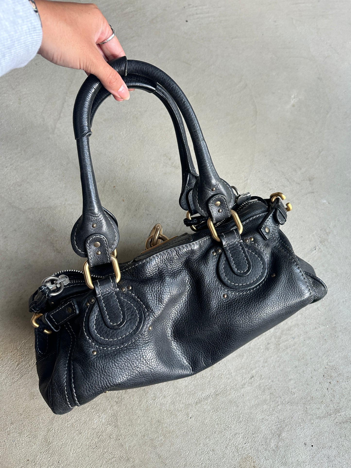 Vintage Black Chloé Paddington Shoulder Bag