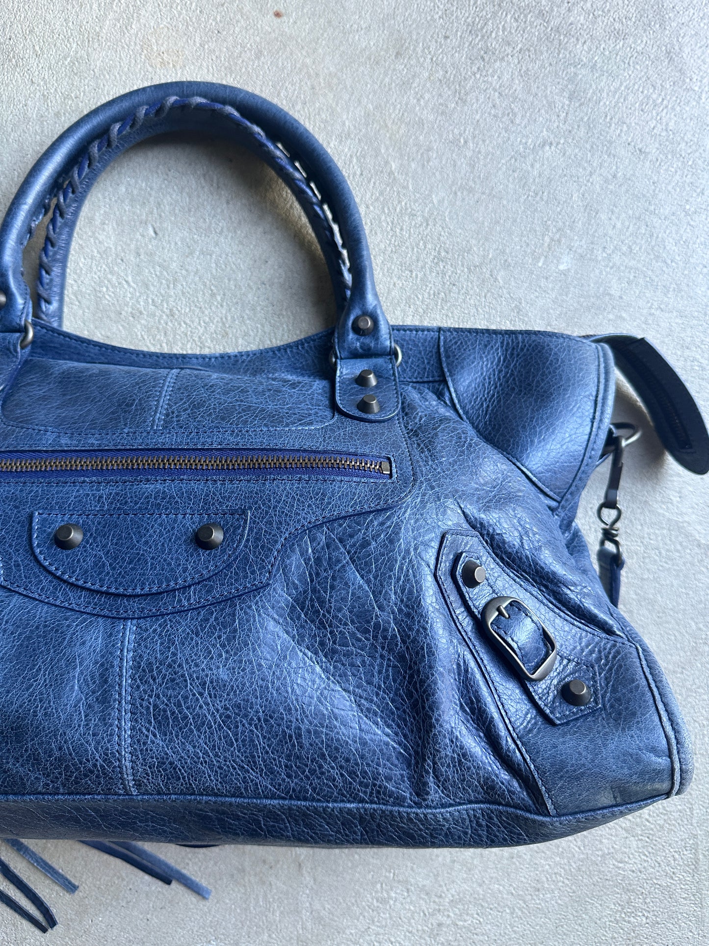 Vintage Balenciaga Blue Part Time Bag