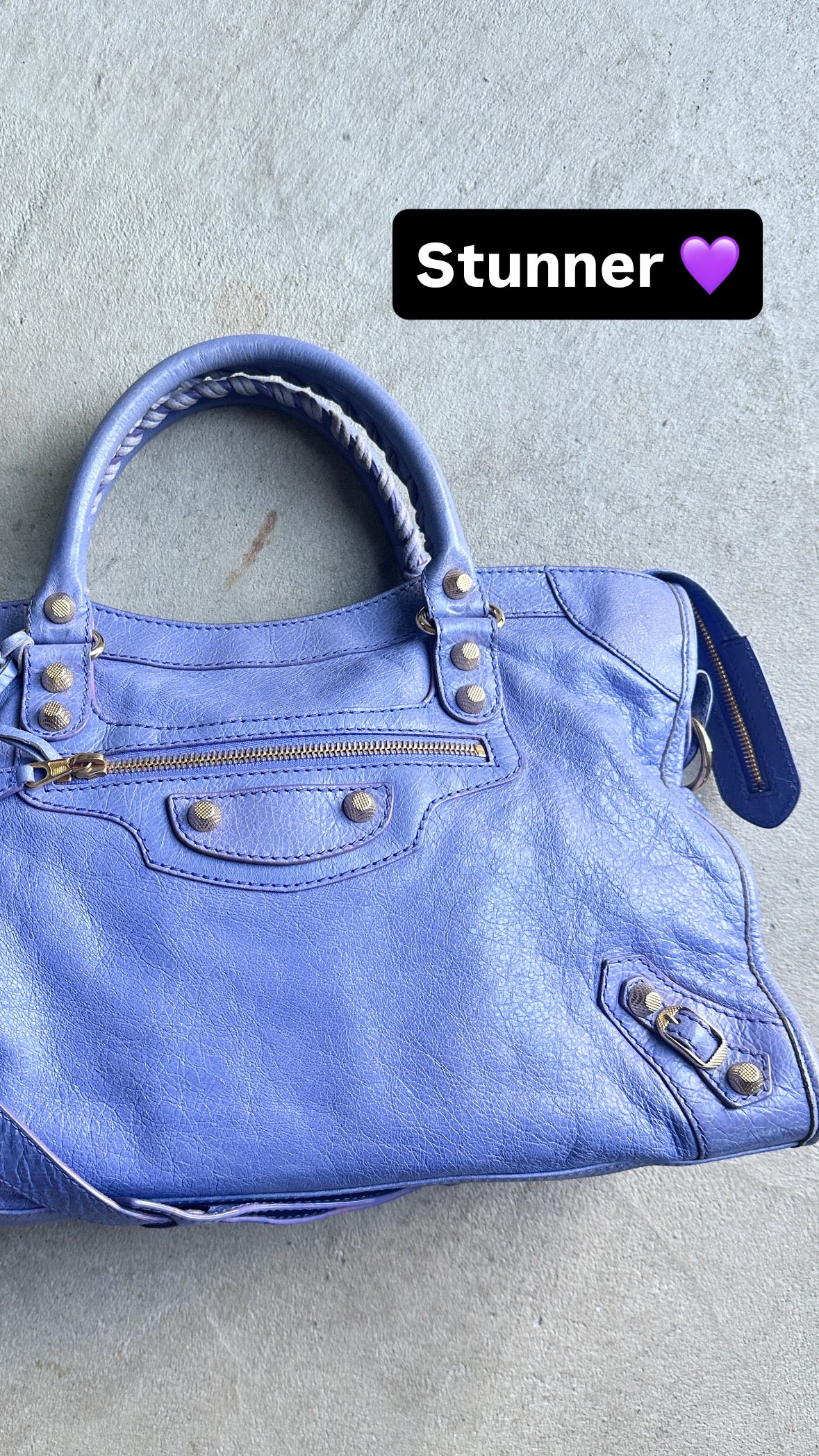 Vintage Light Purple Balenciaga City Bag