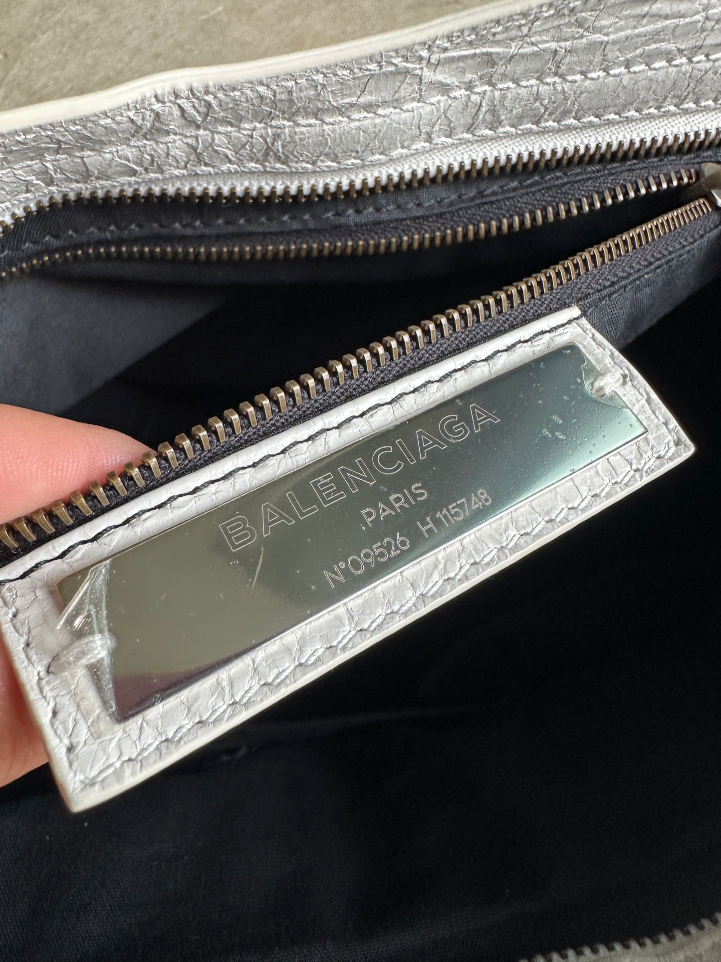 Vintage White Balenciaga City Bag