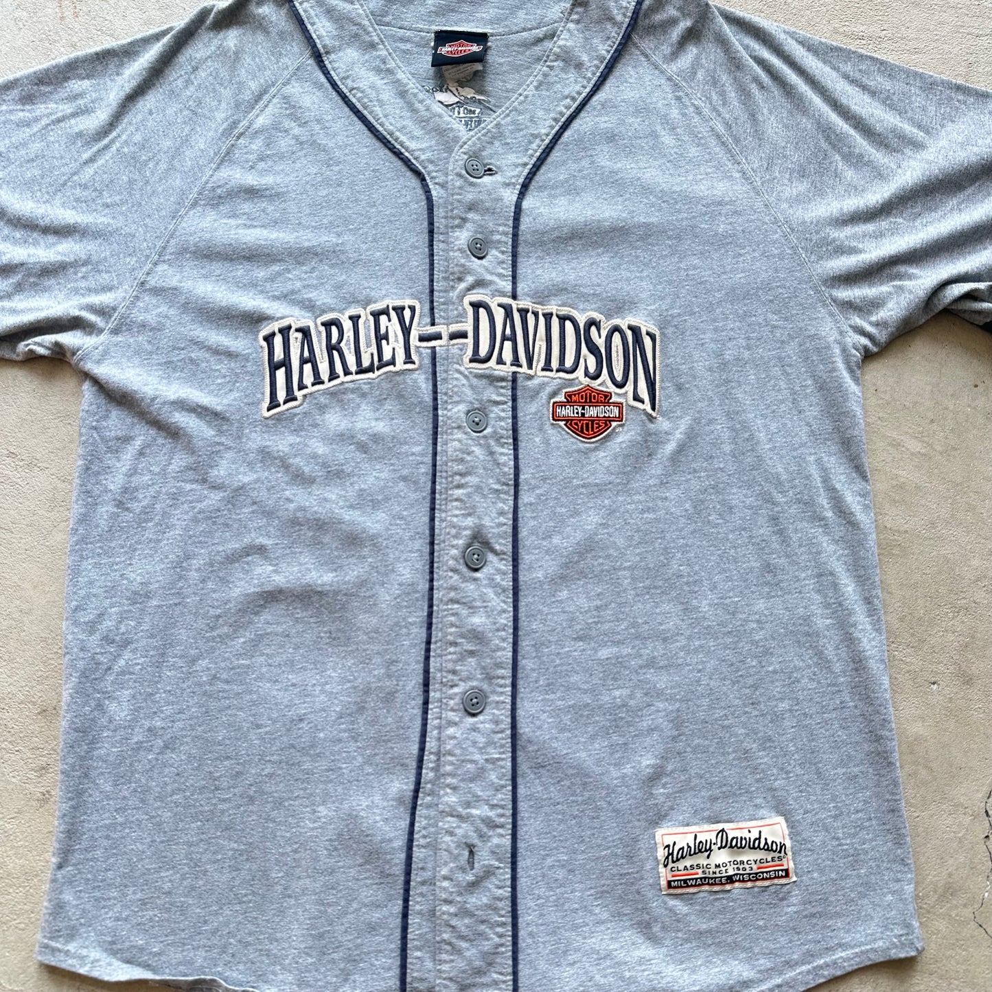 Harley jersey button up