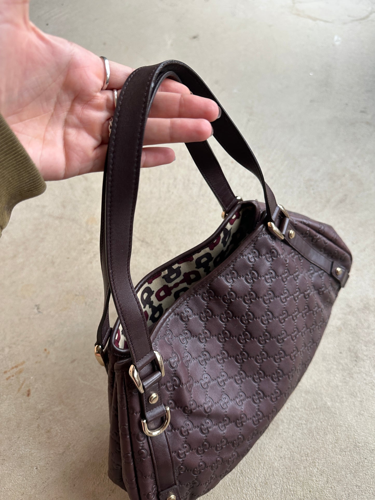 Gucci Brown Leather Abbey Shoulder Bag