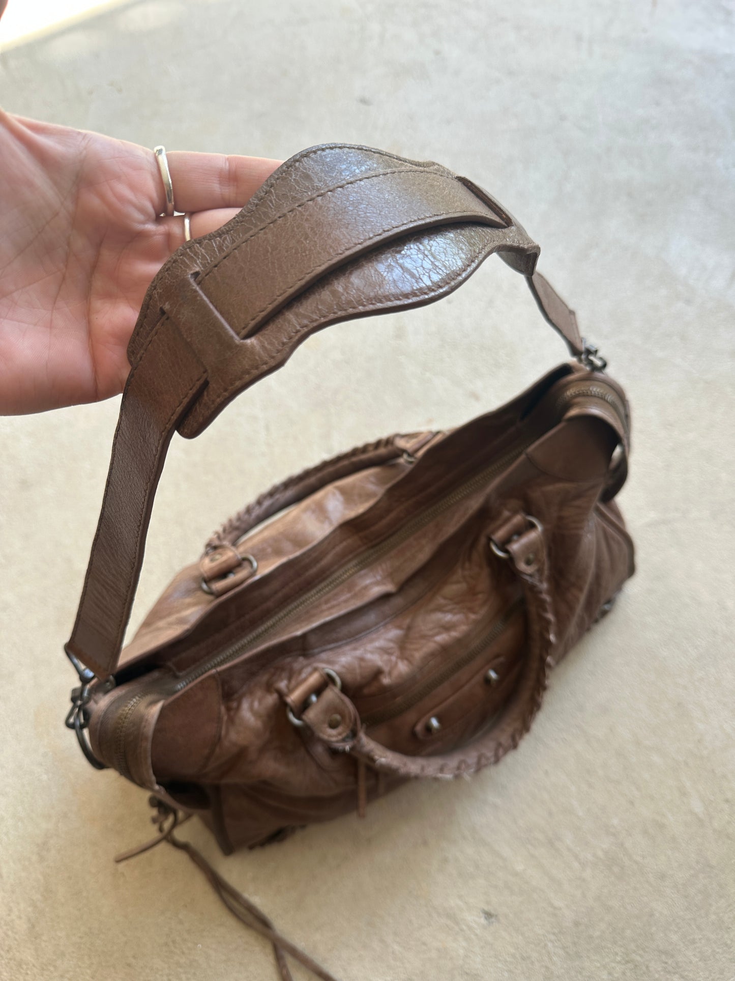 Vintage Brown/Tan Balenciaga City Bag