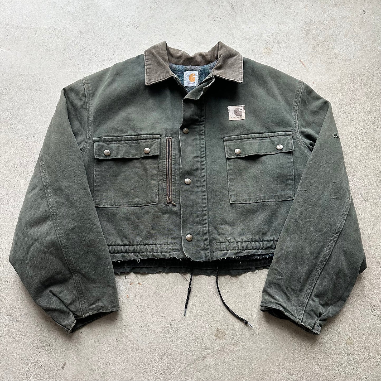 Vintage Carhartt Cropped Green Jacket