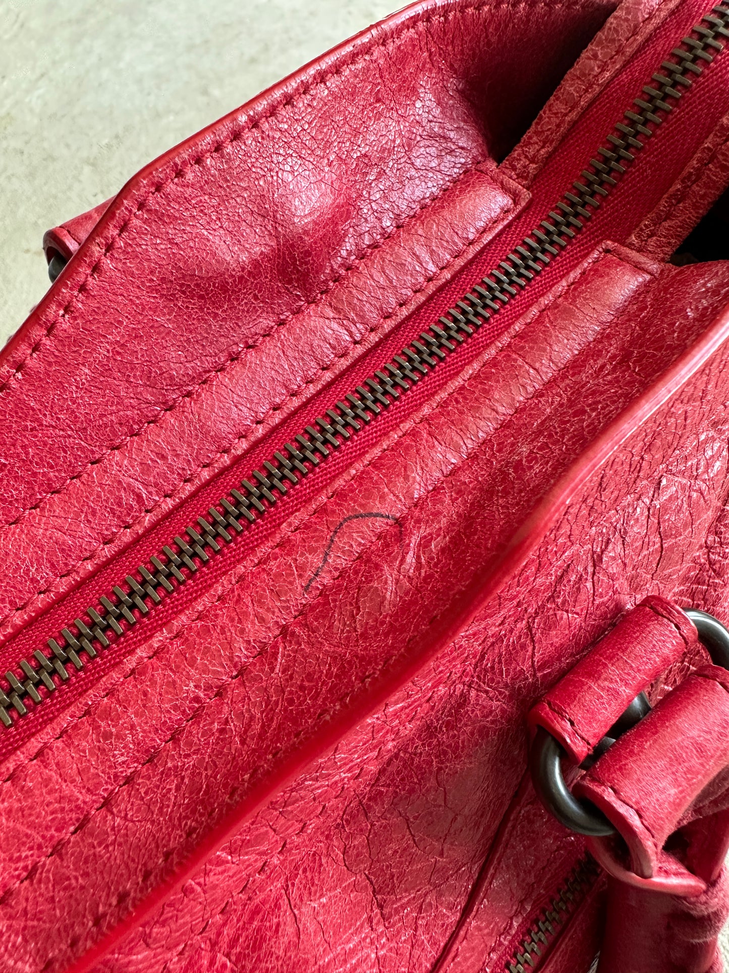 Vintage Red Balenciaga City Bag