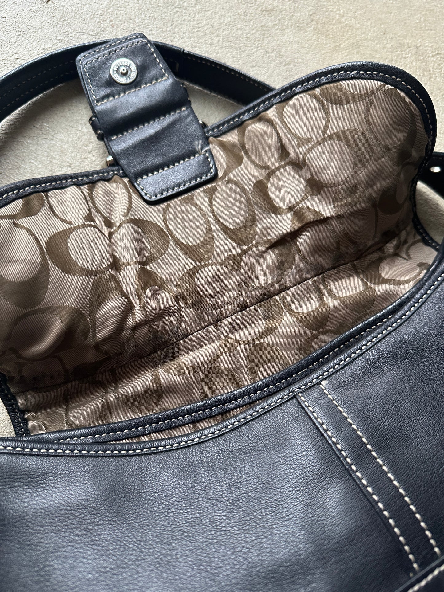 Vintage Coach Black Soho Shoulder Bag