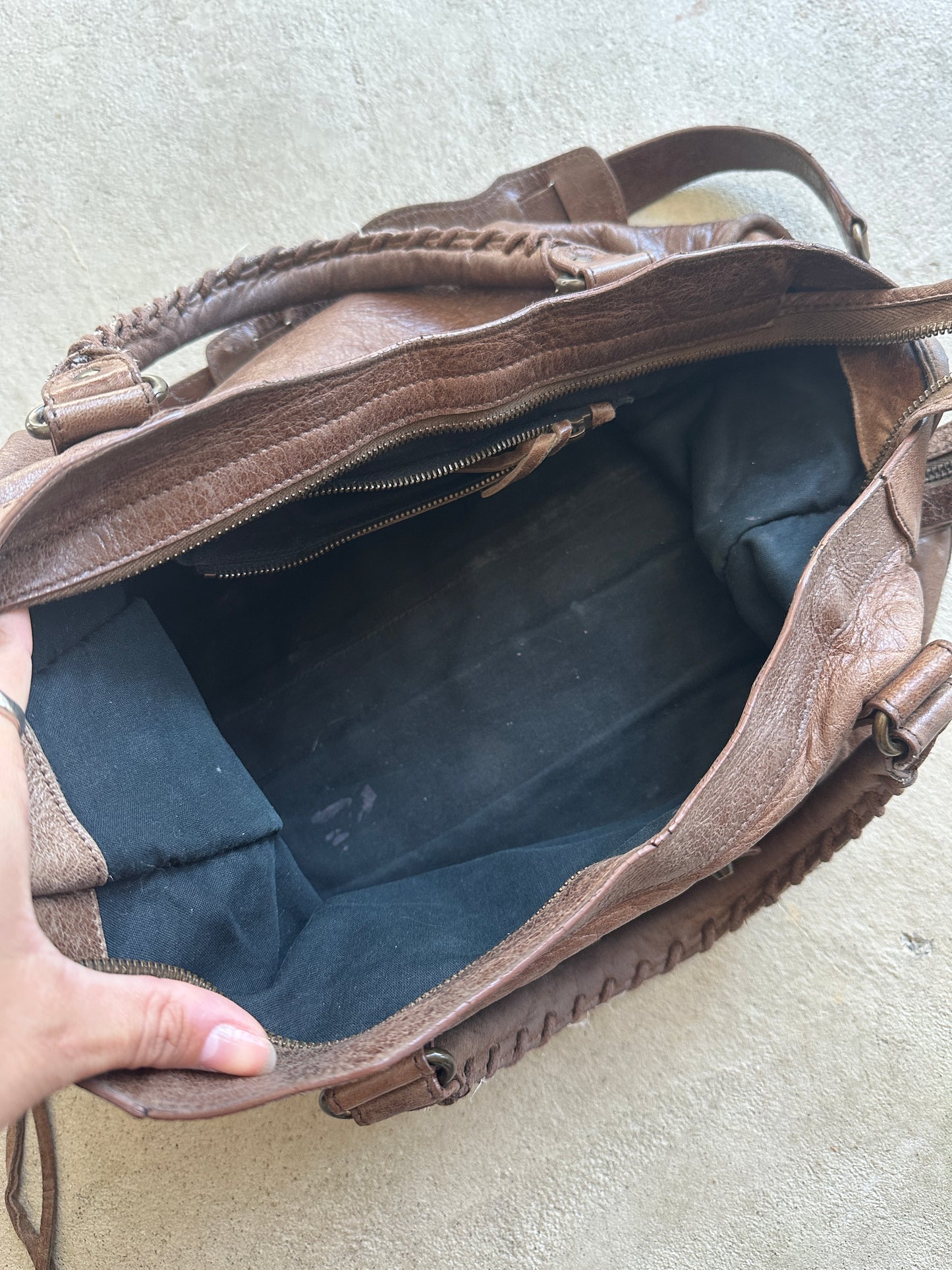 Vintage Brown/Tan Balenciaga City Bag