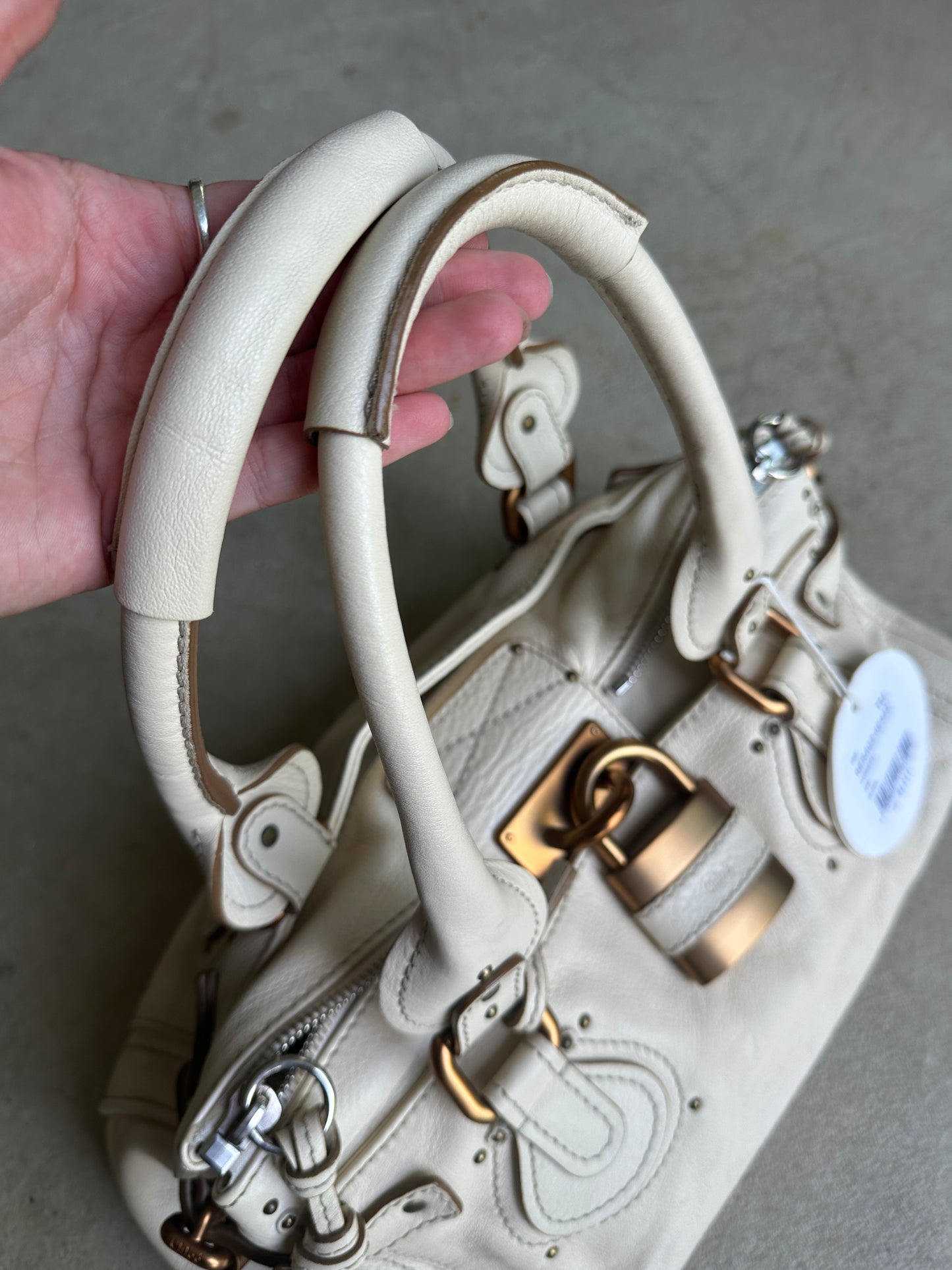 Vintage White/Cream Chloé Paddington Shoulder Bag