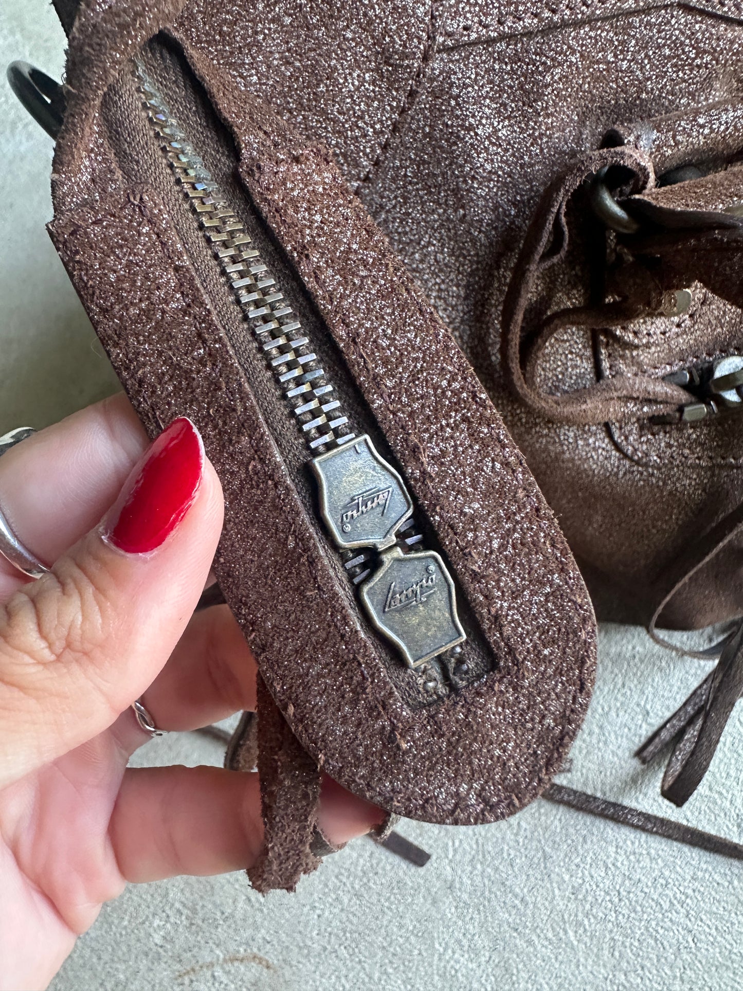 Vintage Rare Brown Metallic Balenciaga City Bag