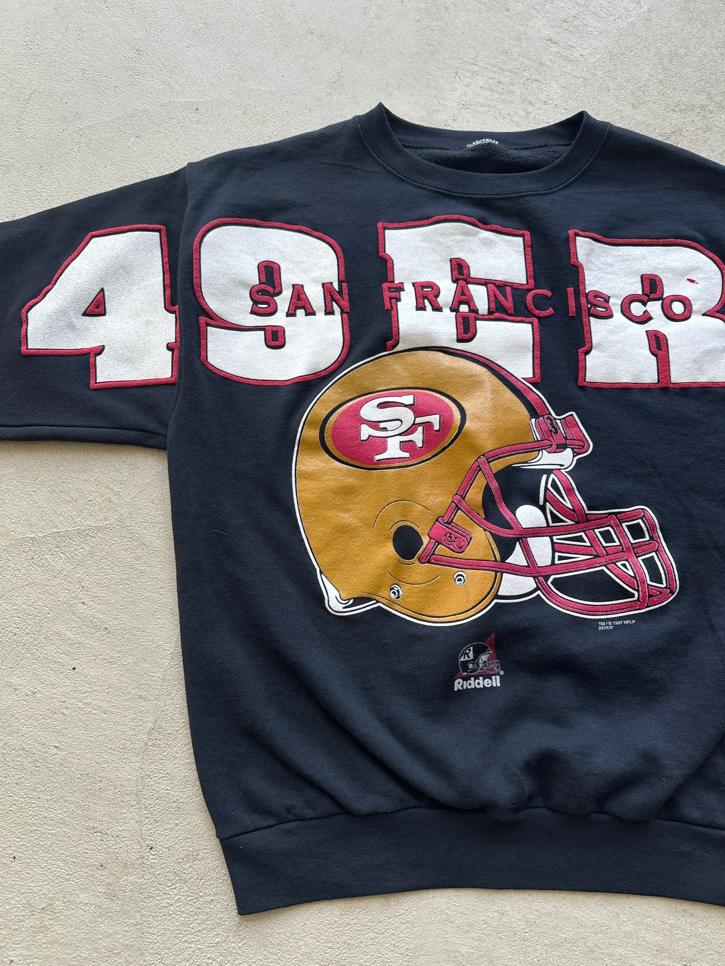 Vintage ‘97 NFL San Francisco 49ers Puff Print CrewnecK - M