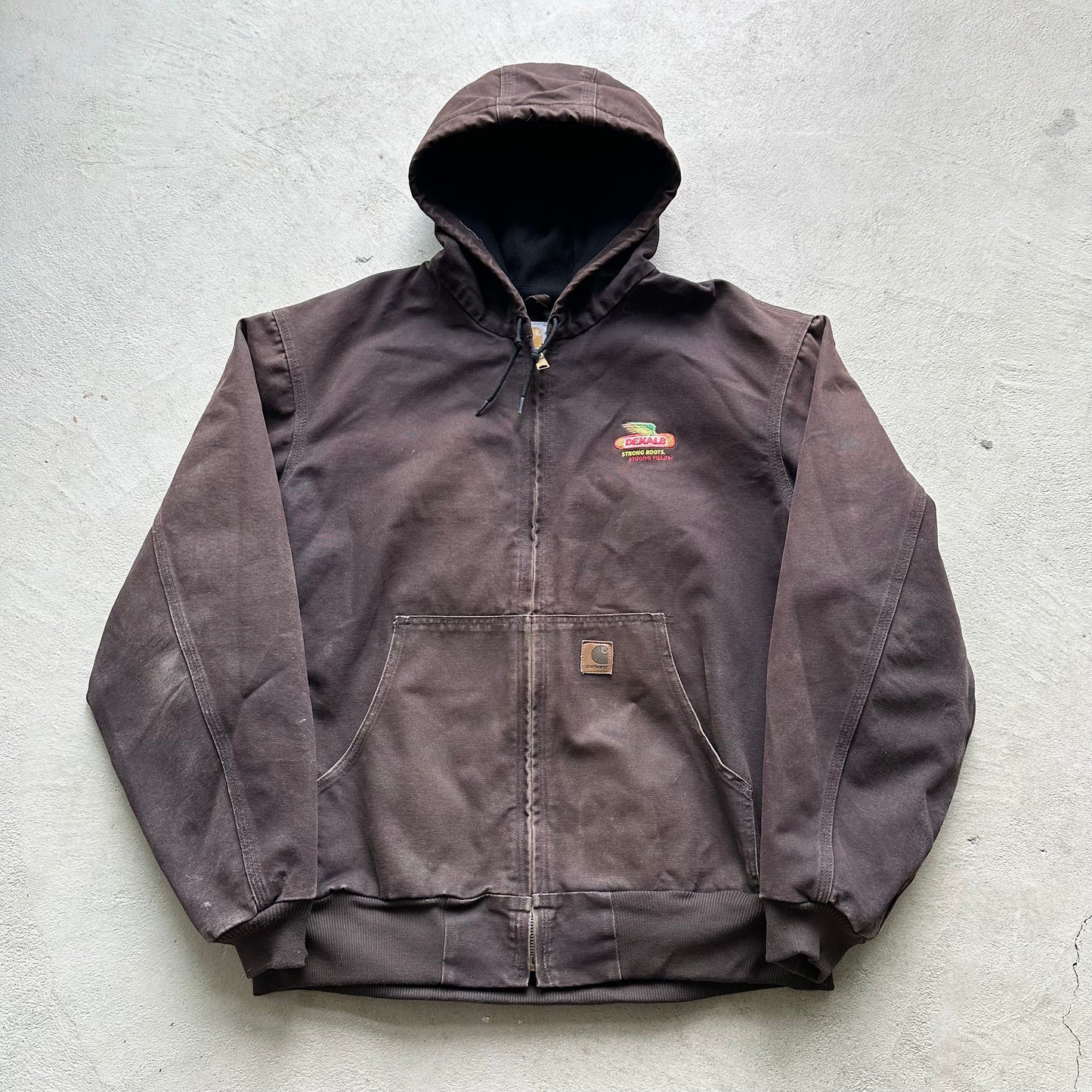 Vintage Carhartt Brown Hooded Jacket - XL