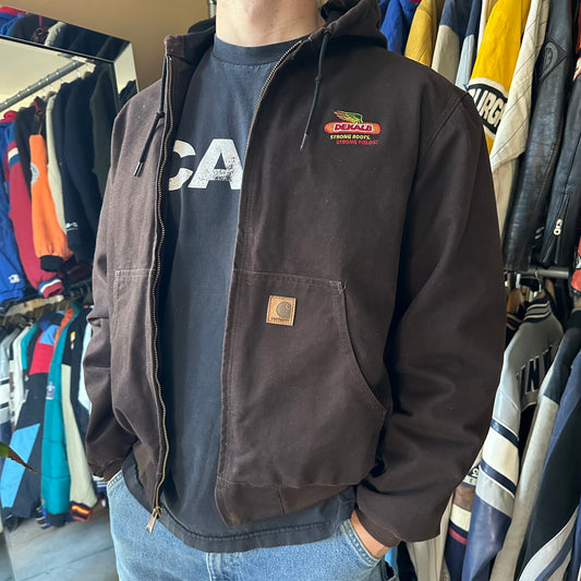 Vintage Carhartt Brown Hooded Jacket - XL