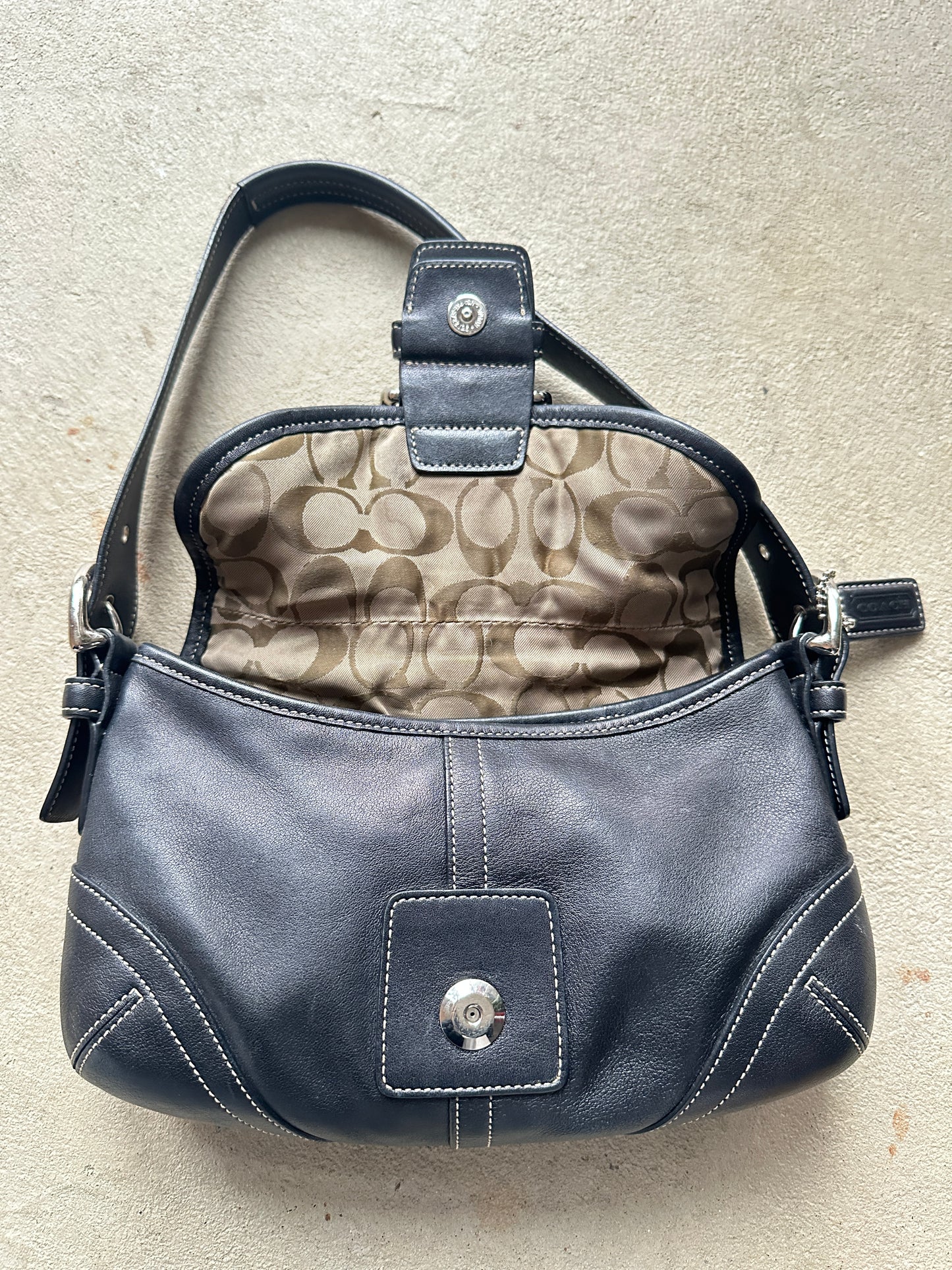 Vintage Coach Black Mini Soho Shoulder Bag