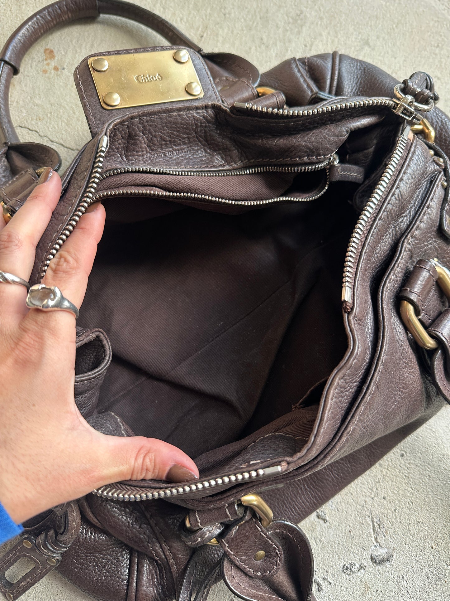 Vintage Dark Brown Chloé Paddington Shoulder Bag