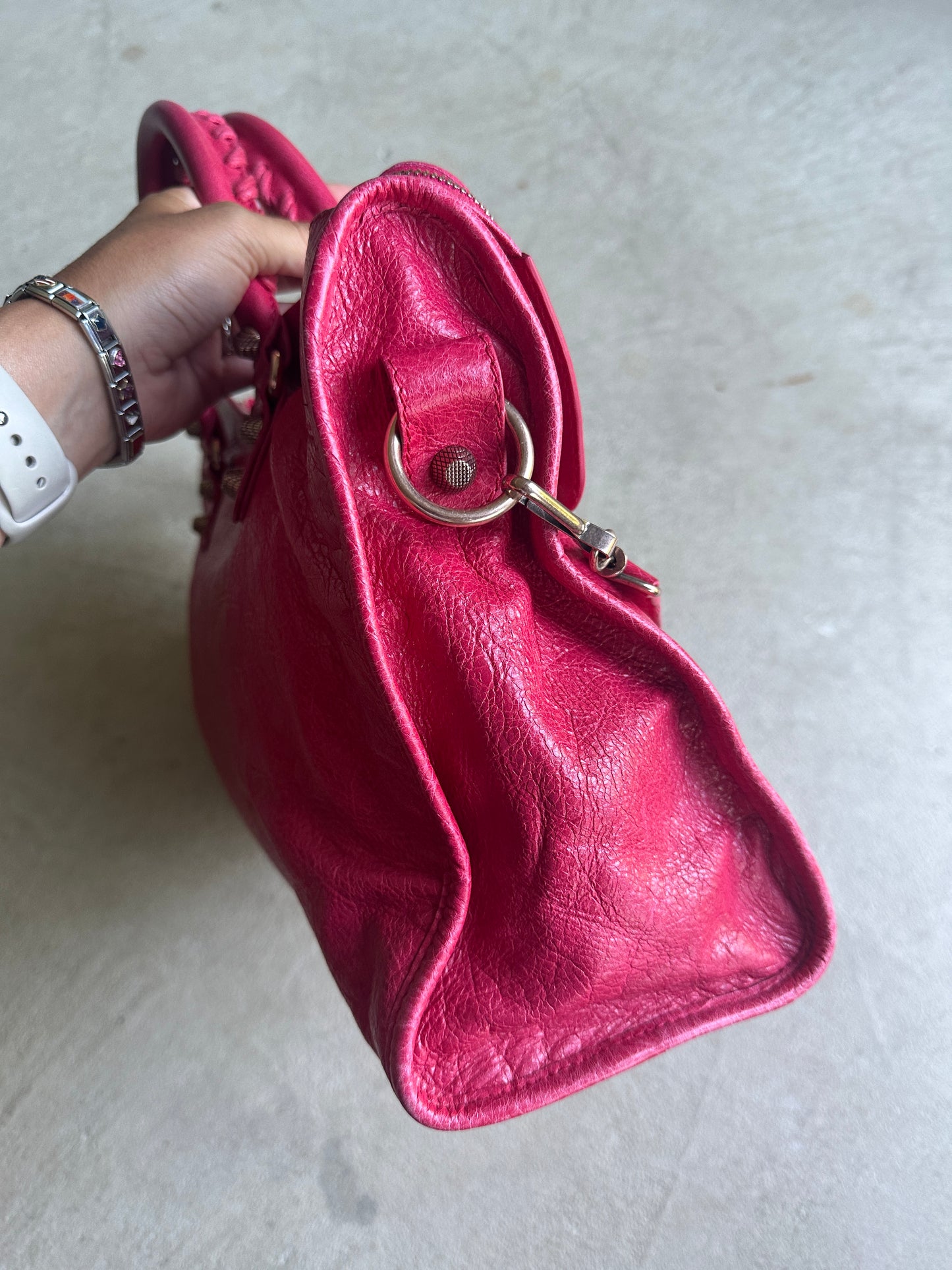 Vintage Watermelon Pink Balenciaga City Bag