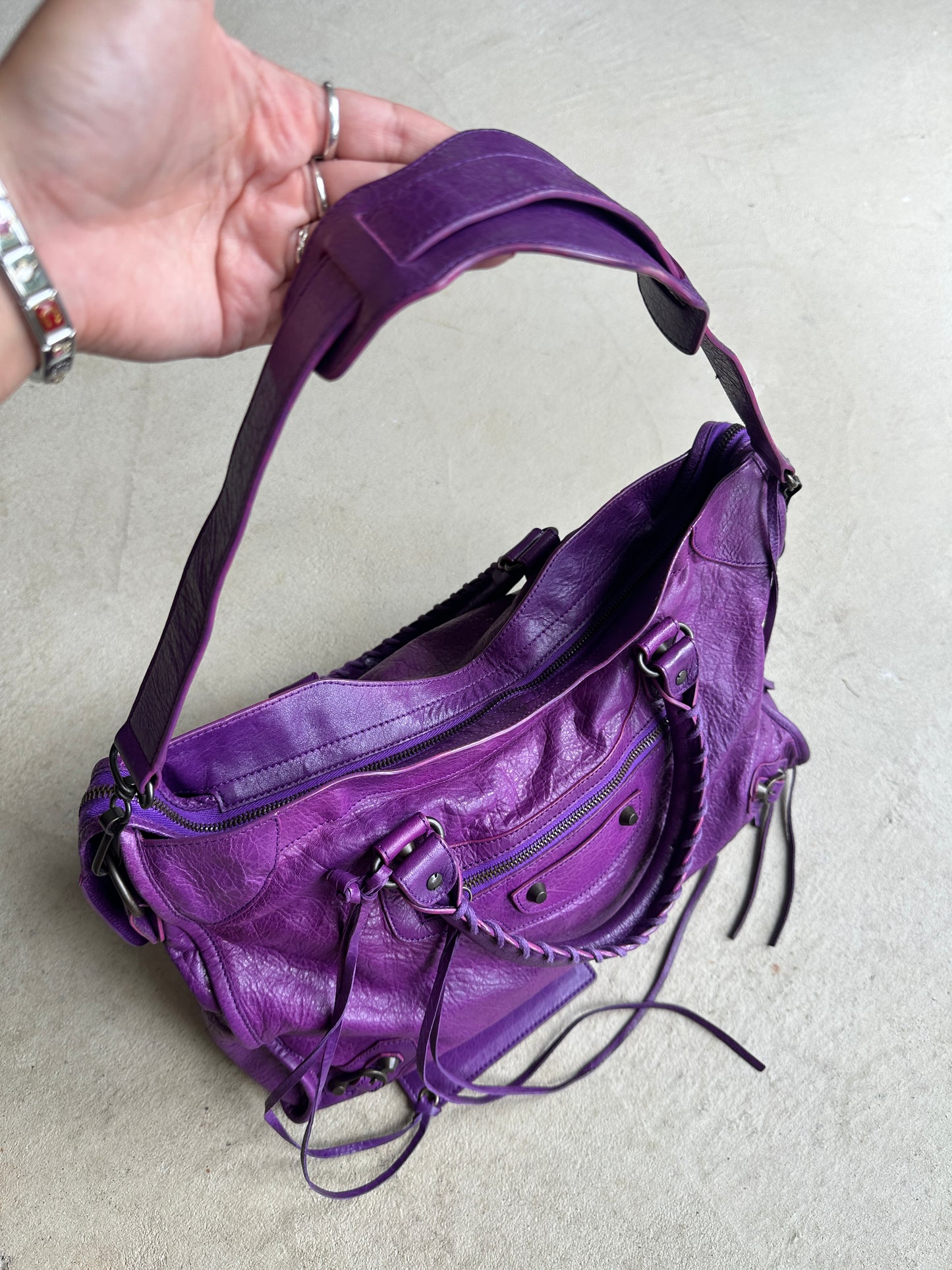Vintage Violet Purple Balenciaga City Bag
