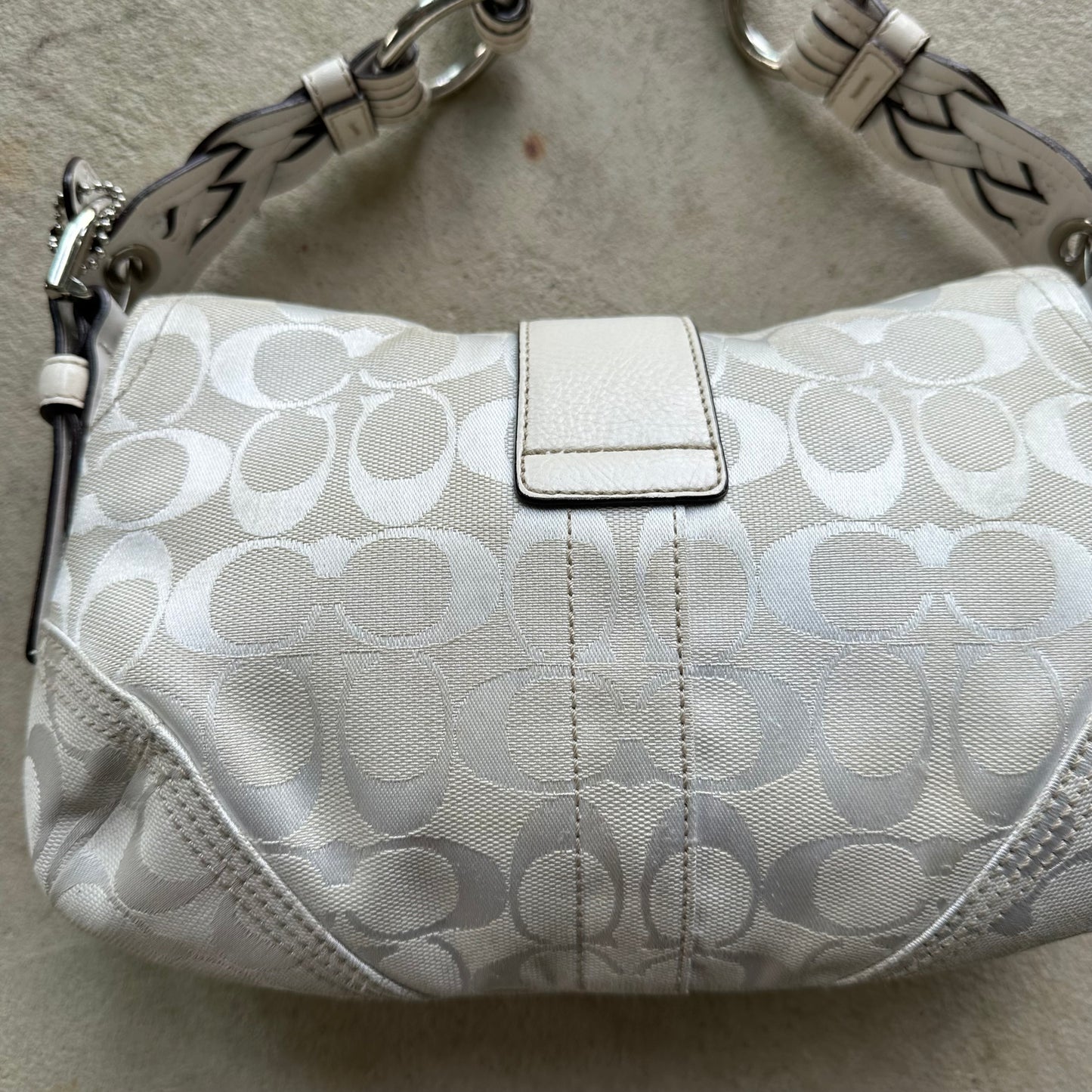 Vintage Y2K Coach White Mini Soho Shoulder Bag