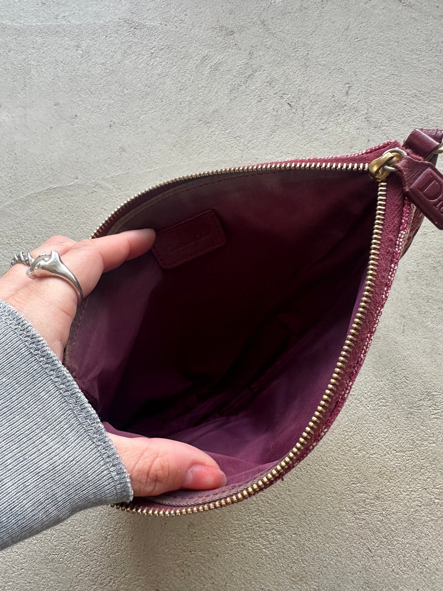 Vintage Dior Red / Burgundy Saddle Bag